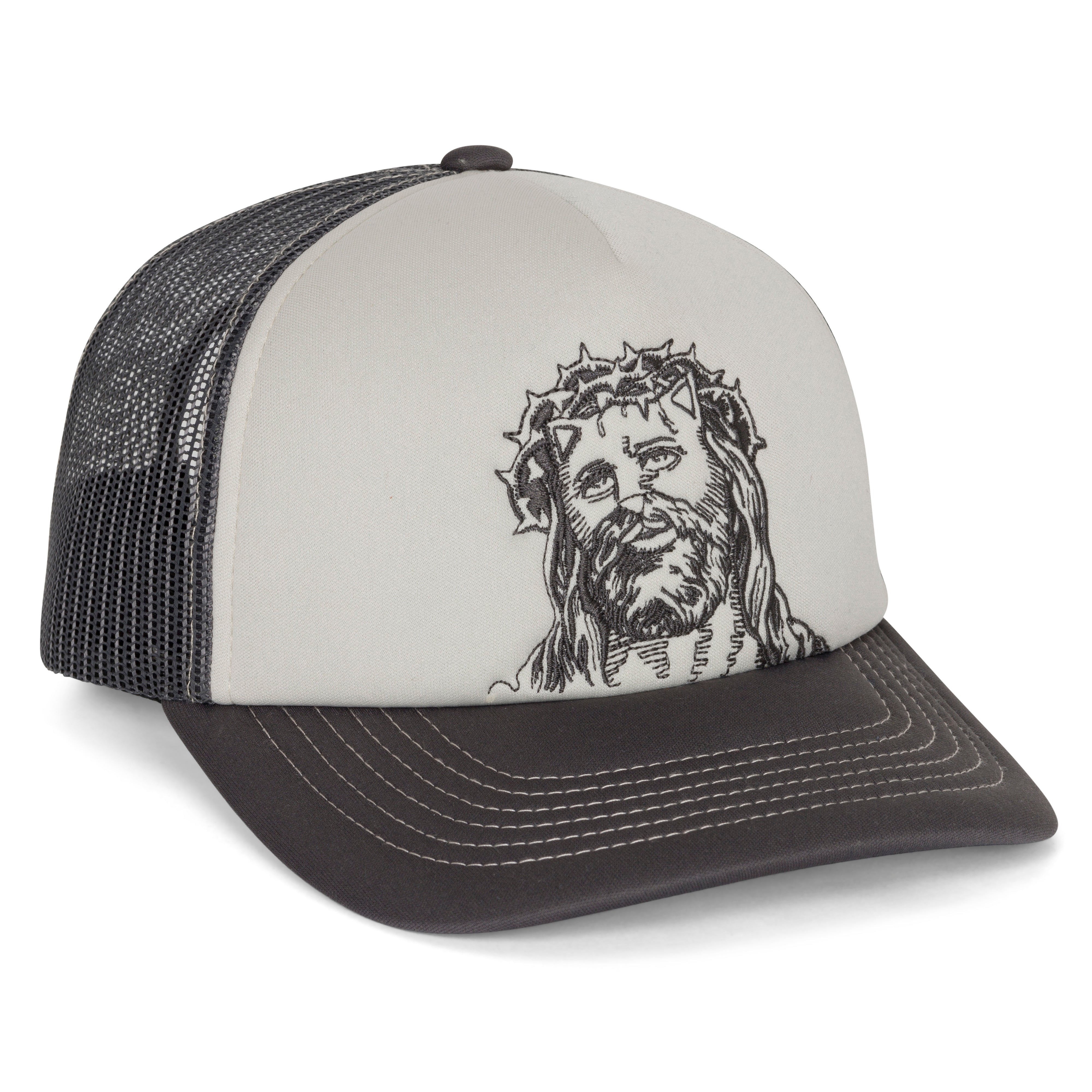 RIPNDIP Lord Savior Trucker Hat (Dark Charcoal )