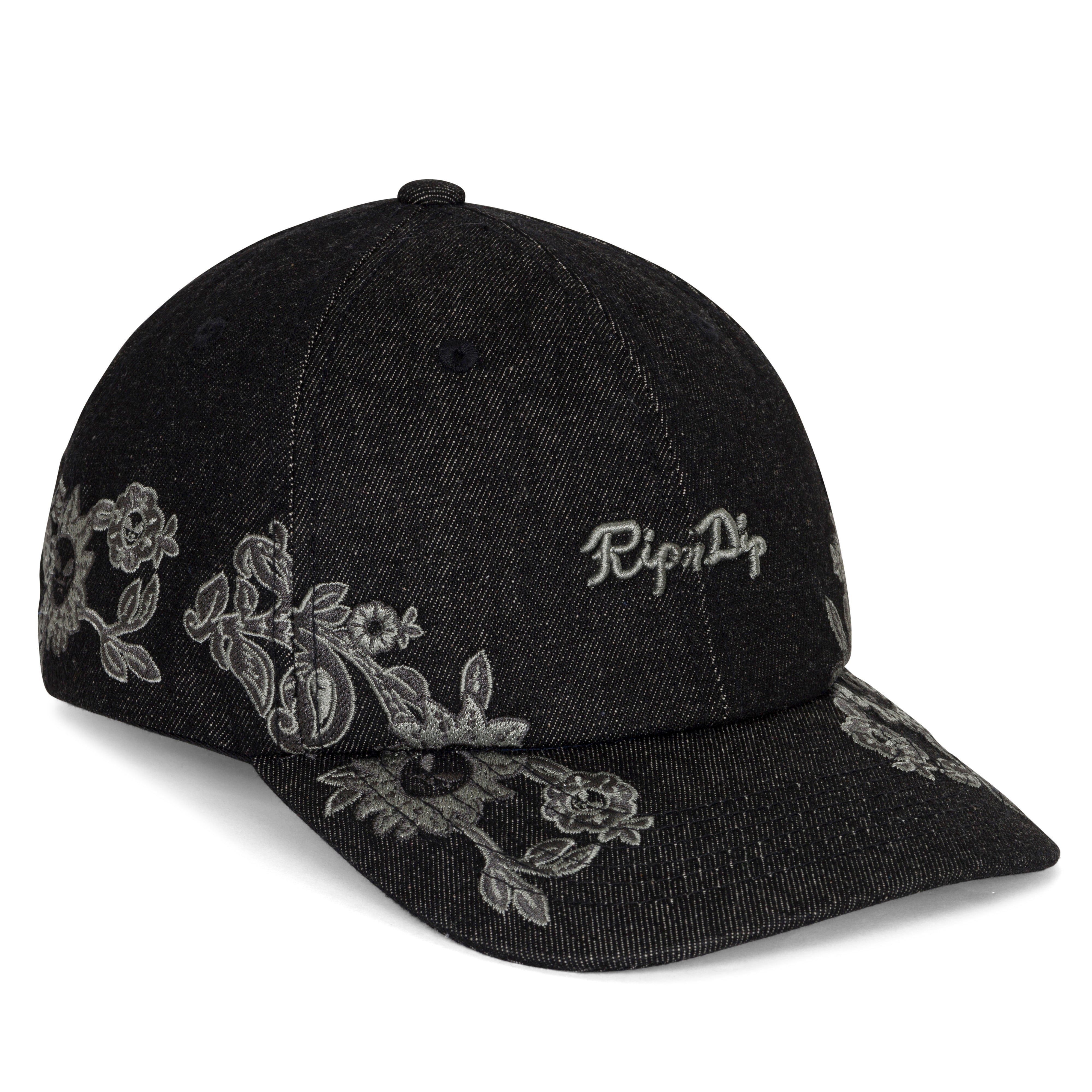 RIPNDIP Space Garden Dad Hat (Black Vintage Wash)