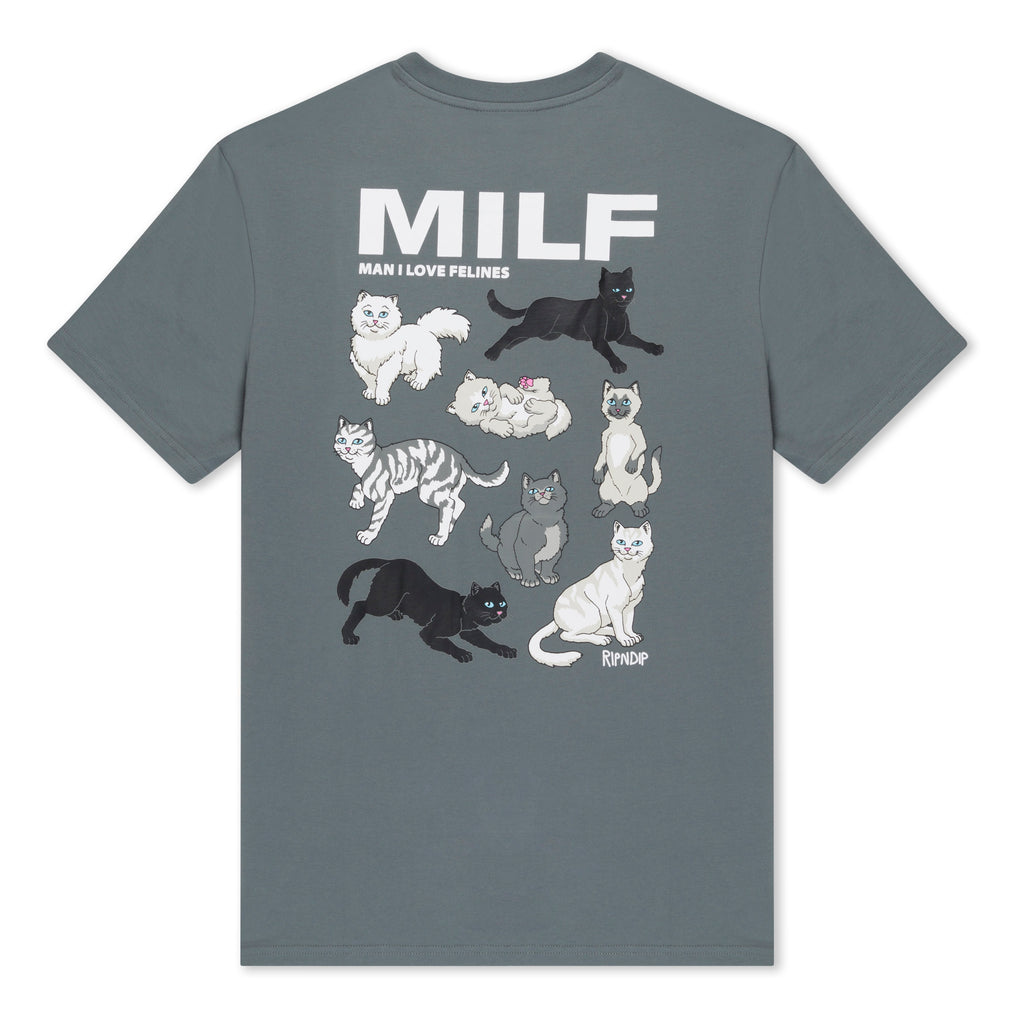 Man I Love Felines Tee (Charcoal)