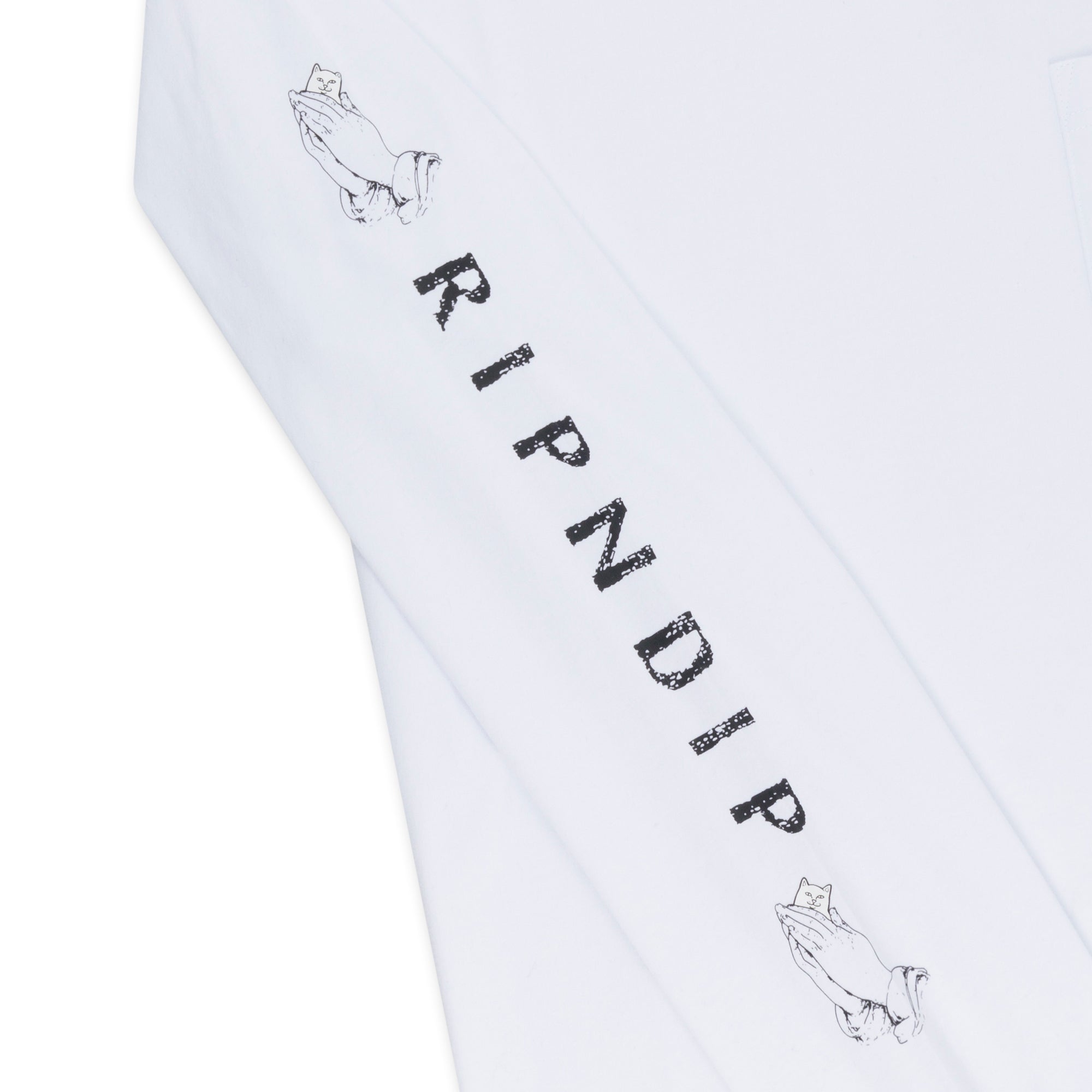 RIPNDIP Lord Nermal L/S Pocket Tee (White)