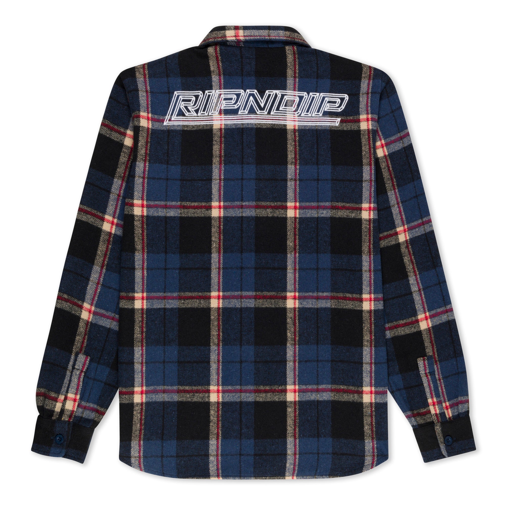 RIPNDIP Robo Button Up Flannel (Navy)