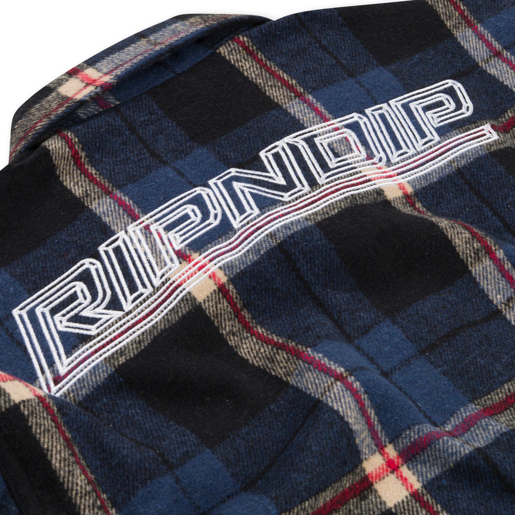 RIPNDIP Robo Button Up Flannel (Navy)