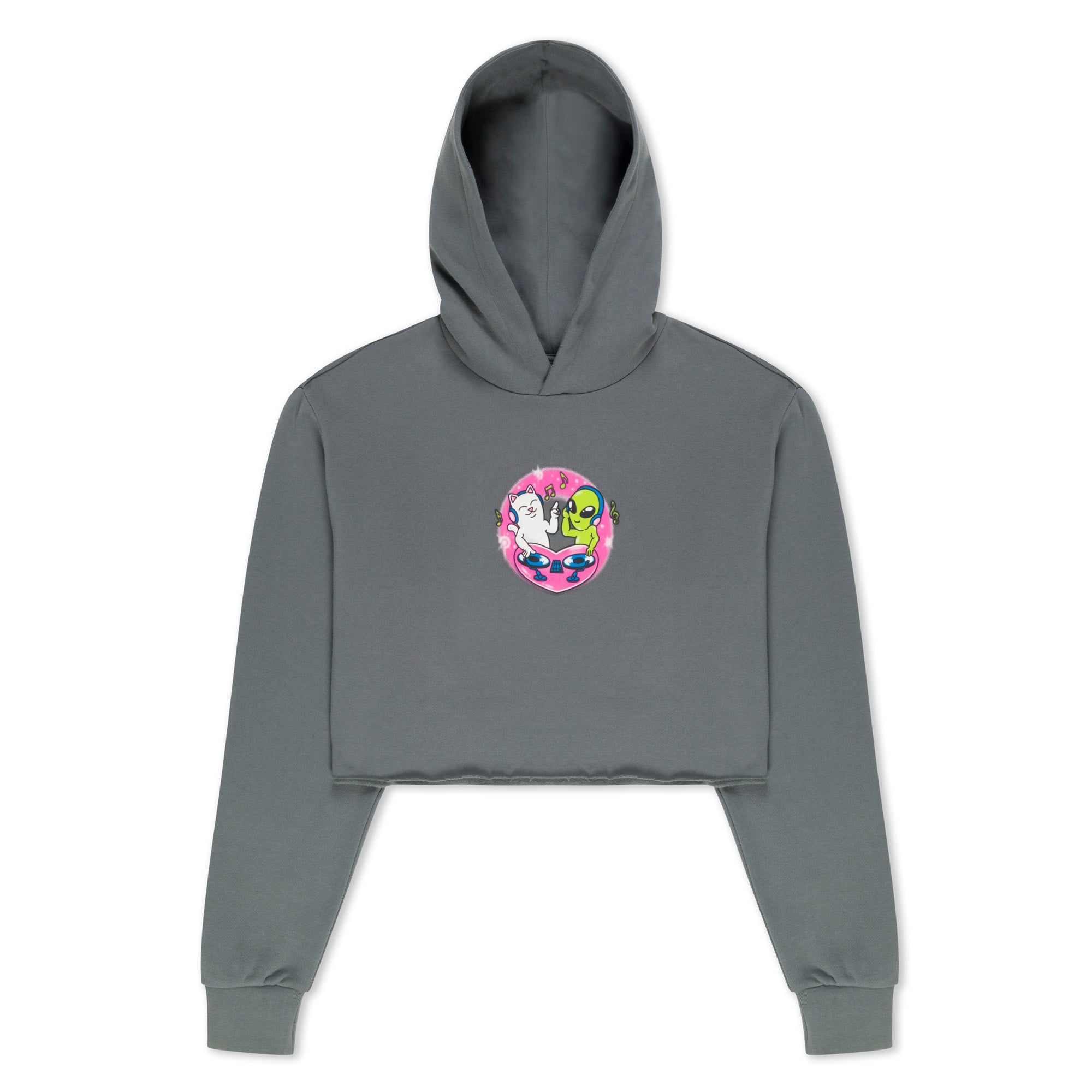 RIPNDIP Love Is Ripndip Cropped Hoodie (Charcoal)