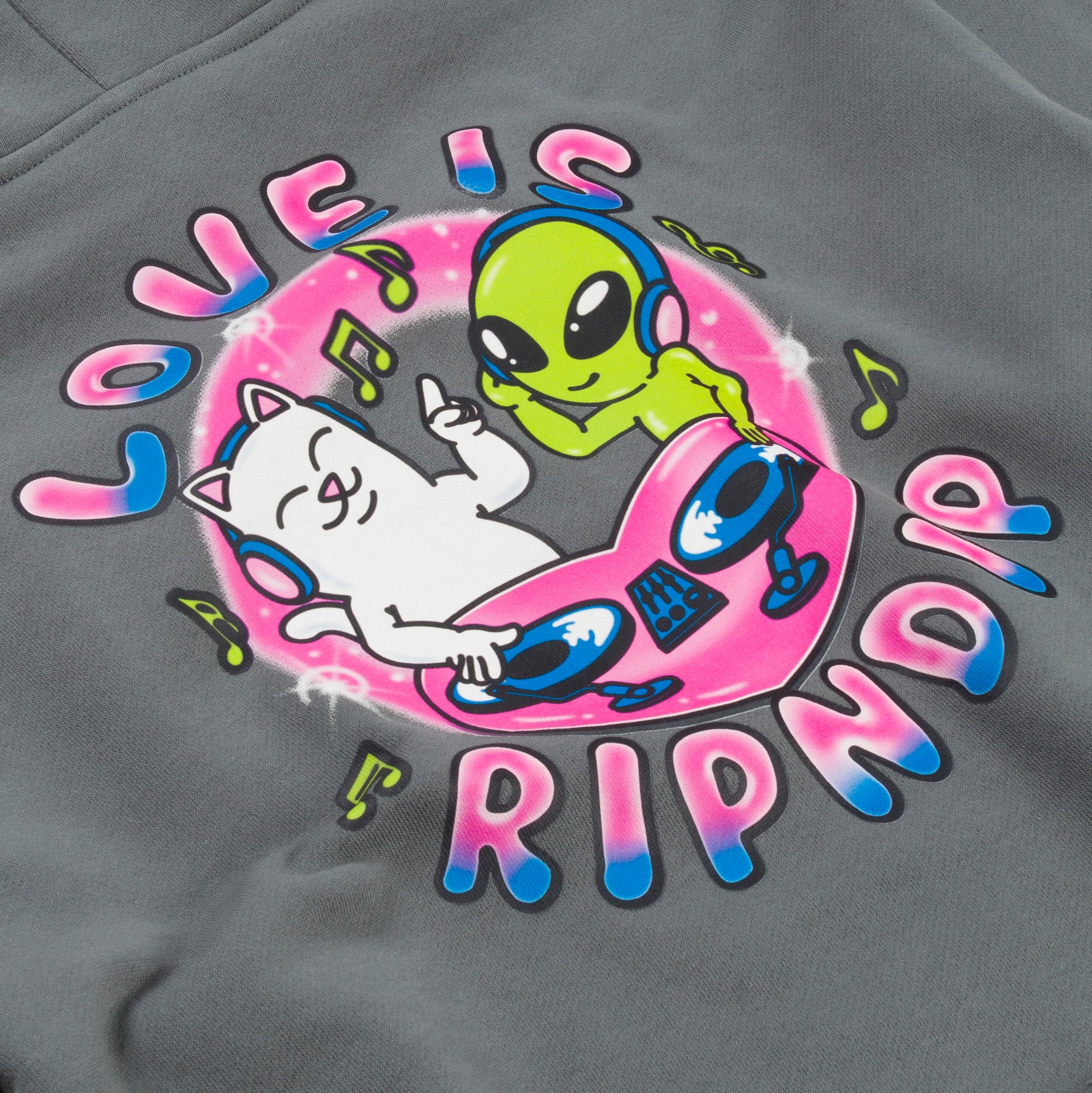 RIPNDIP Love Is Ripndip Cropped Hoodie (Charcoal)