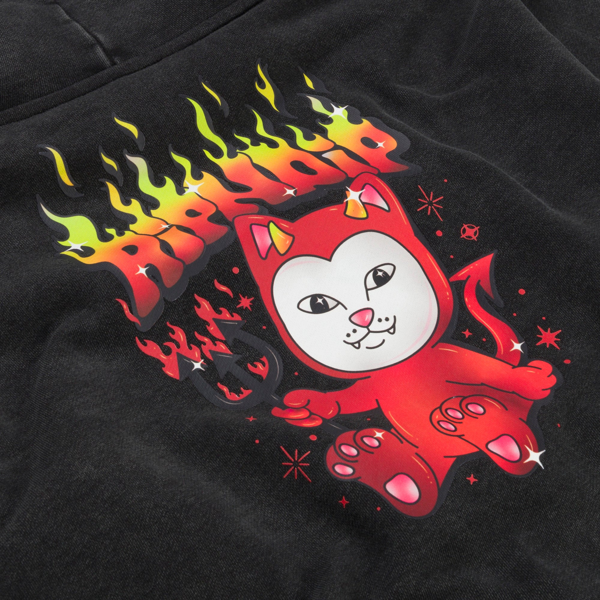 RIPNDIP Scary Cute Cropped Hoodie (Black Wash)