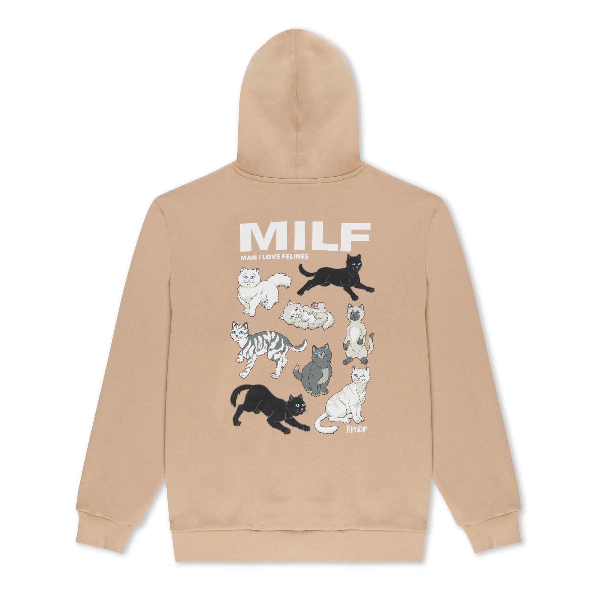 RIPNDIP Man I Love Felines Hoodie (Almond)