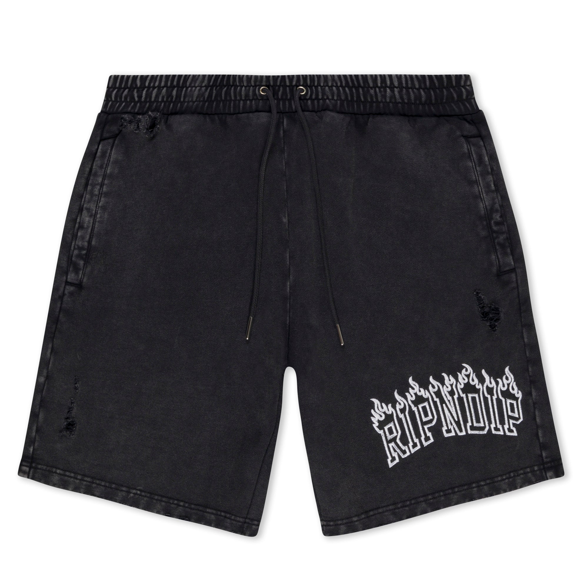 RIPNDIP Inferno Sweat Shorts (Black Wash)