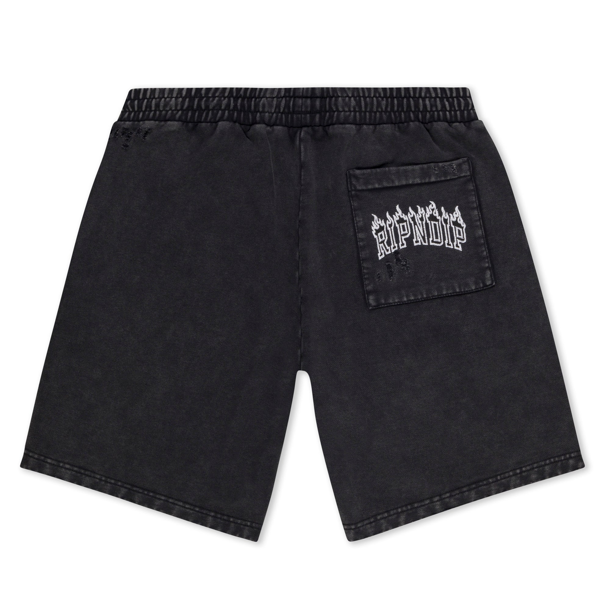 RIPNDIP Inferno Sweat Shorts (Black Wash)