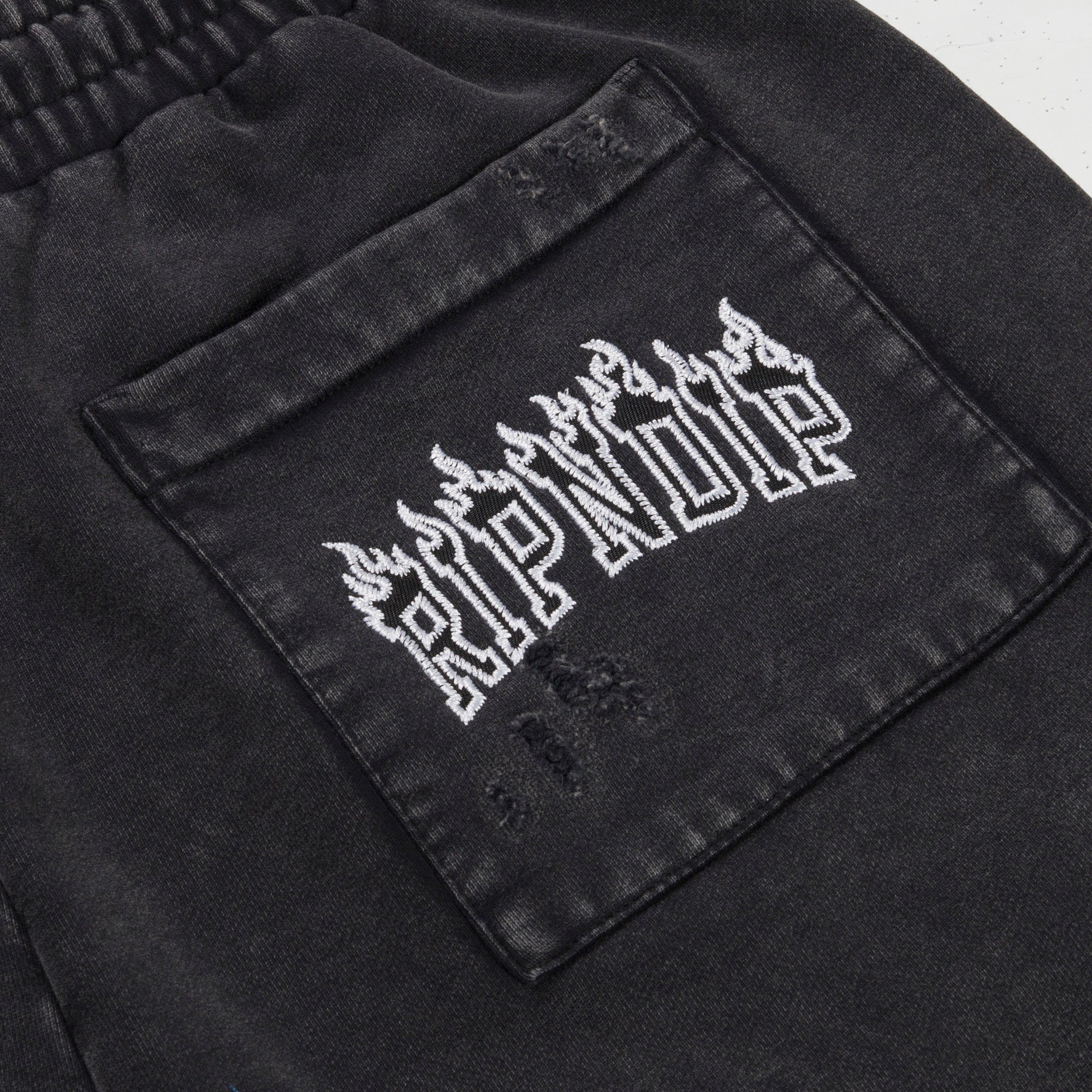 RIPNDIP Inferno Sweat Shorts (Black Wash)