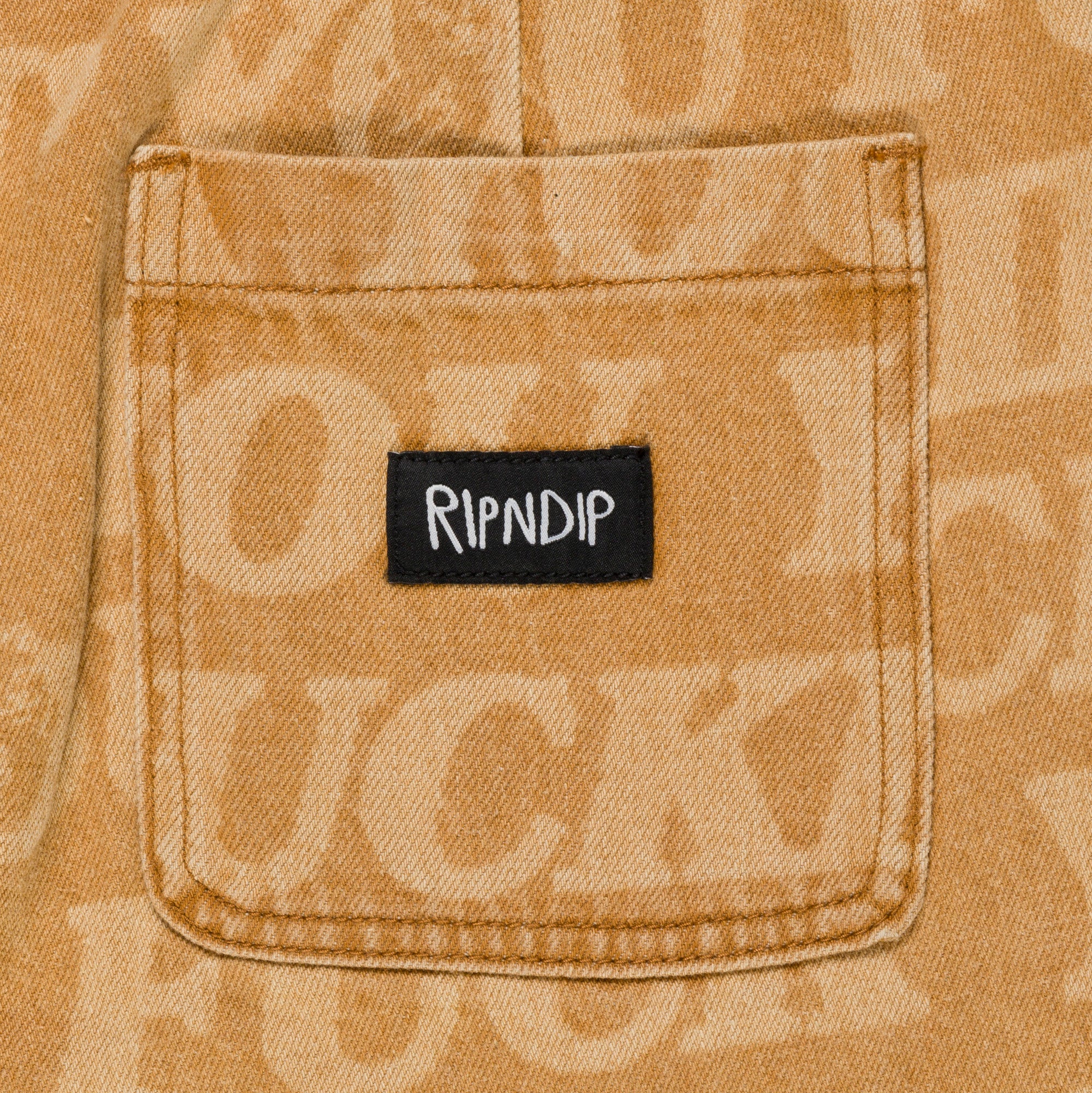 RIPNDIP F.U.F.F. Washed Denim Pants (Light Brown Denim)