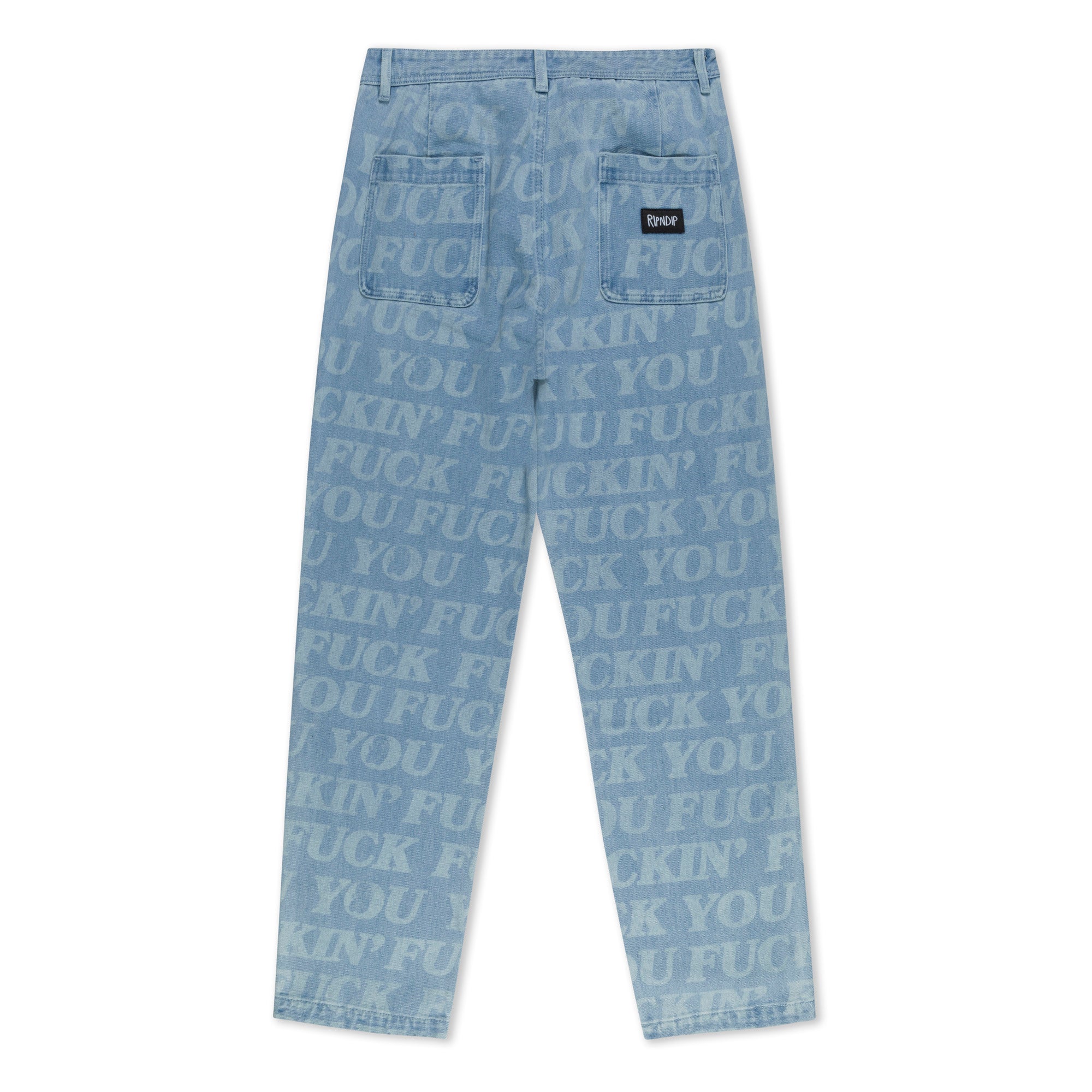 RIPNDIP F.U.F.F. Washed Denim Pants (Light Washed Denim)