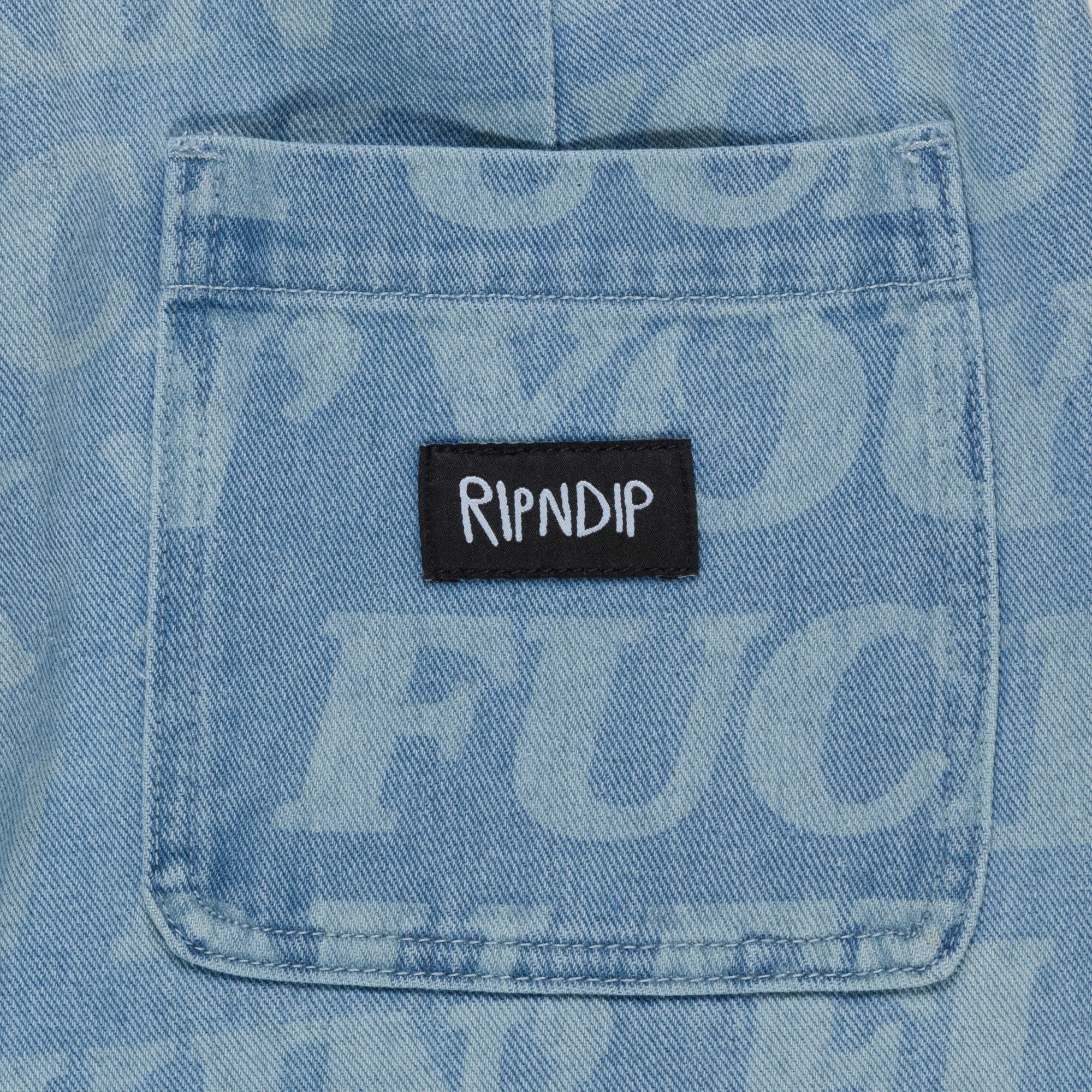 RIPNDIP F.U.F.F. Washed Denim Pants (Light Washed Denim)