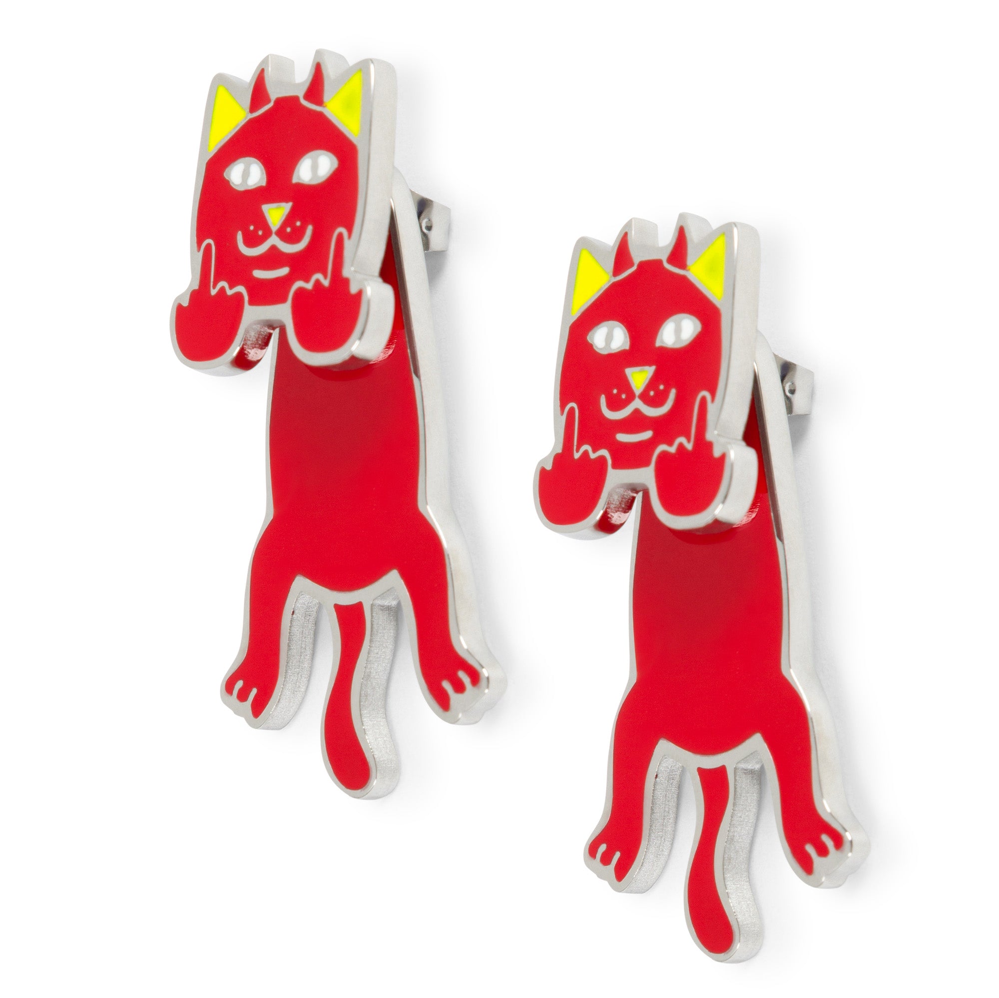 RIPNDIP Lord Devil Earrings (Red)