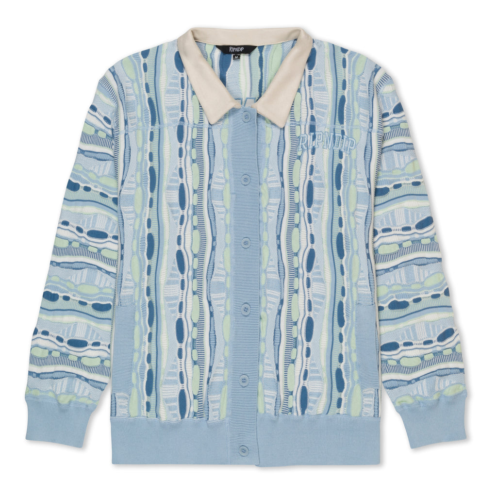 Corded Button Up Jacket (Light Blue)