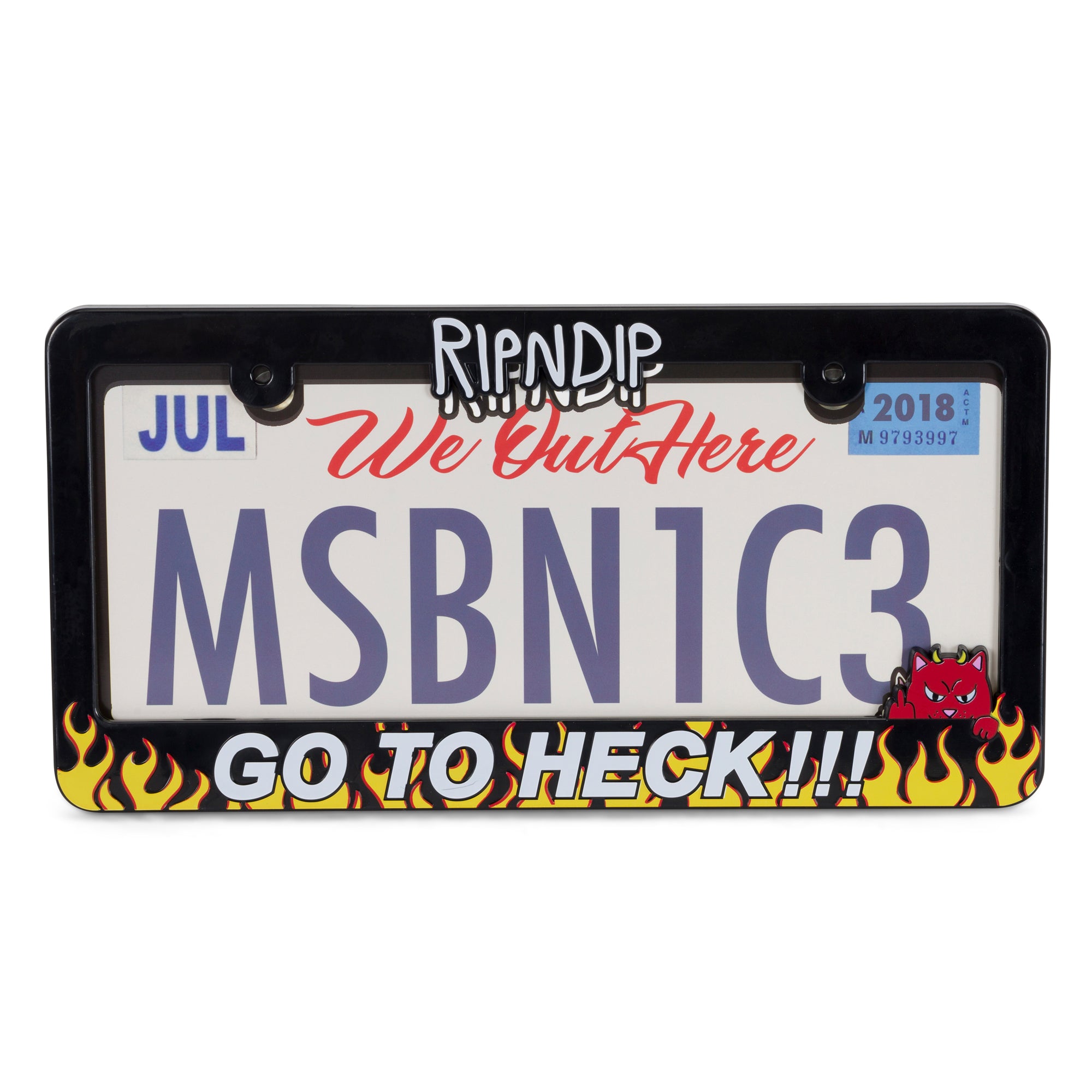 Go To Heck License Plate (Black)