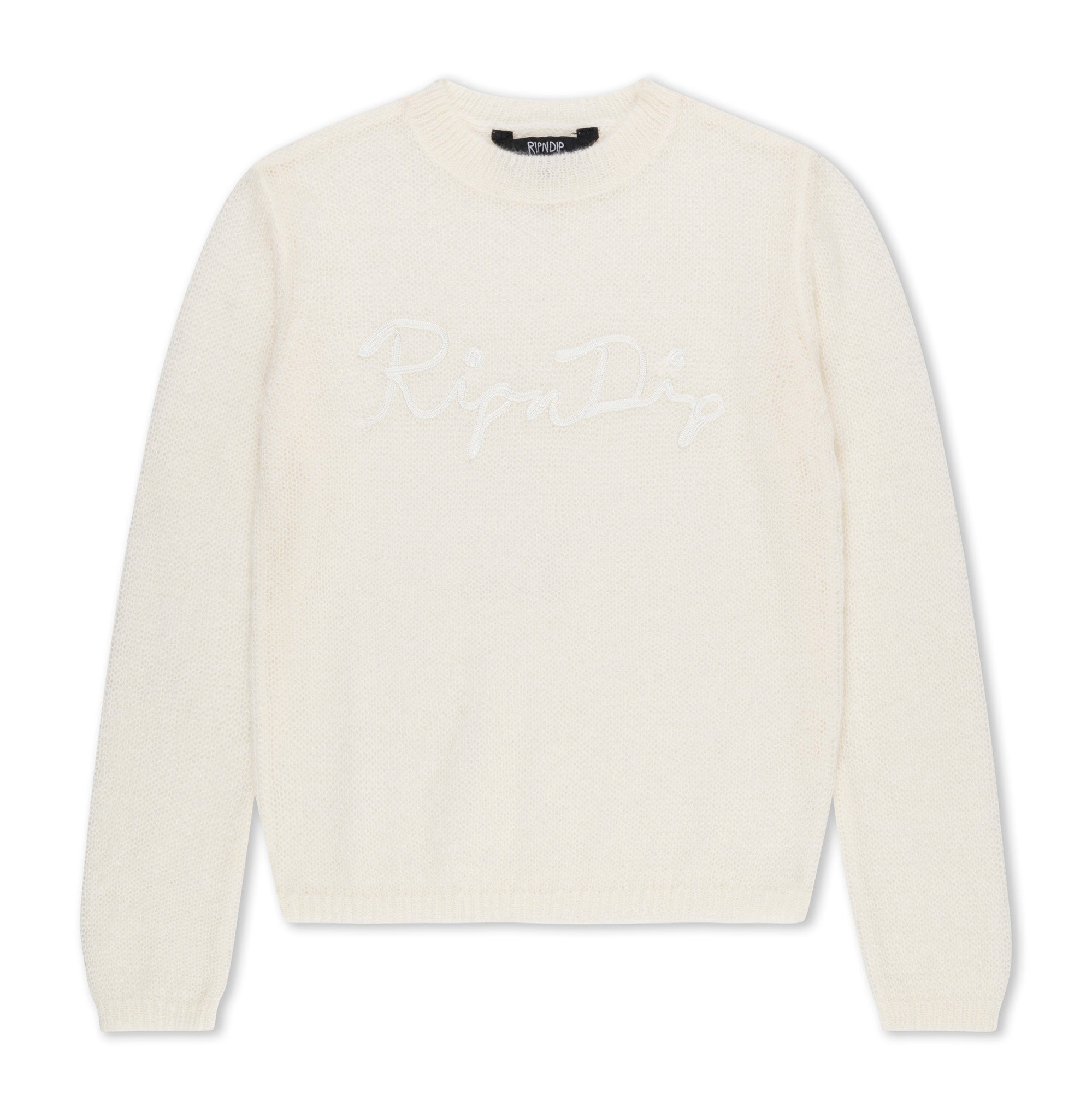 RIPNDIP Script Cropped Long Sleeve (Cream)