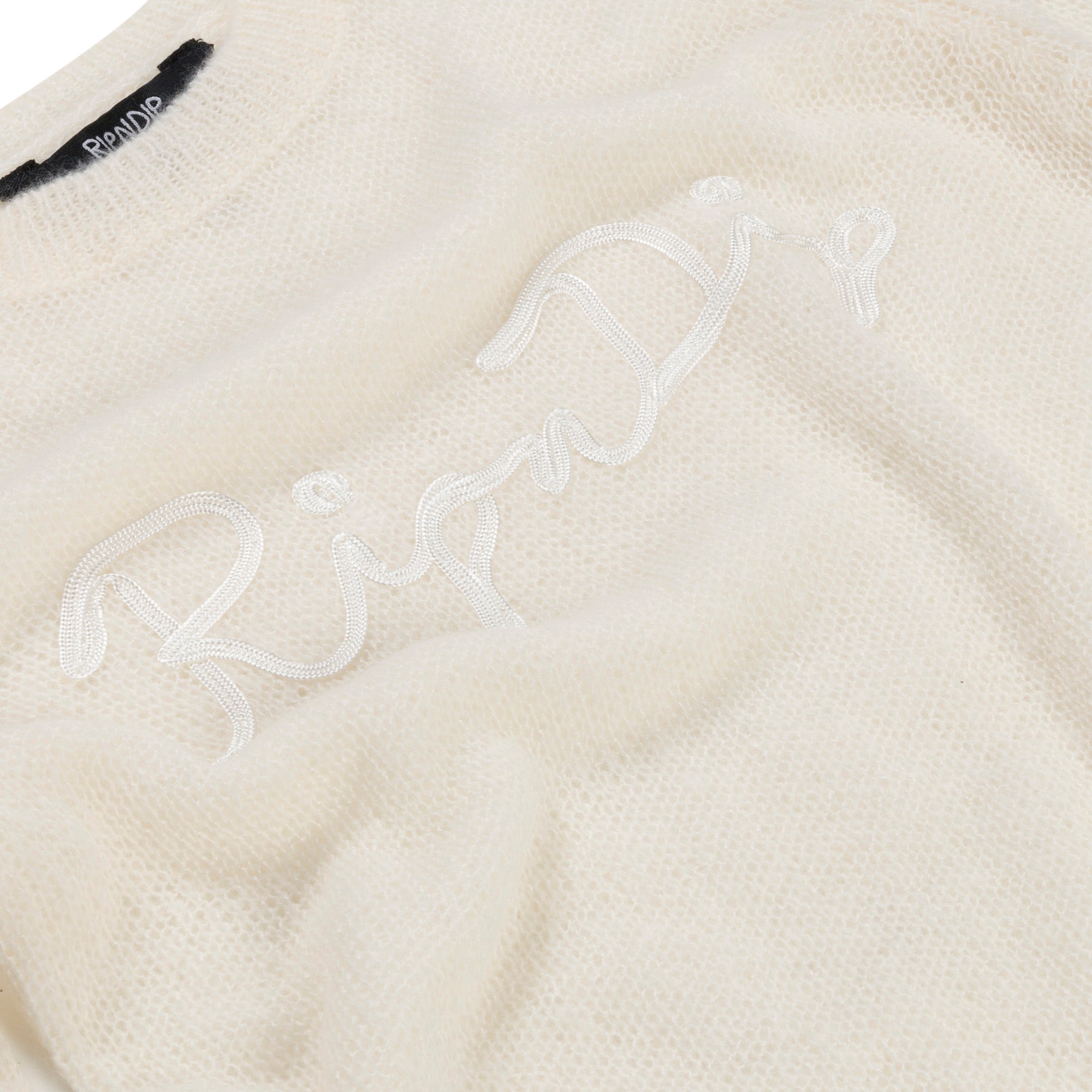 RIPNDIP Script Cropped Long Sleeve (Cream)