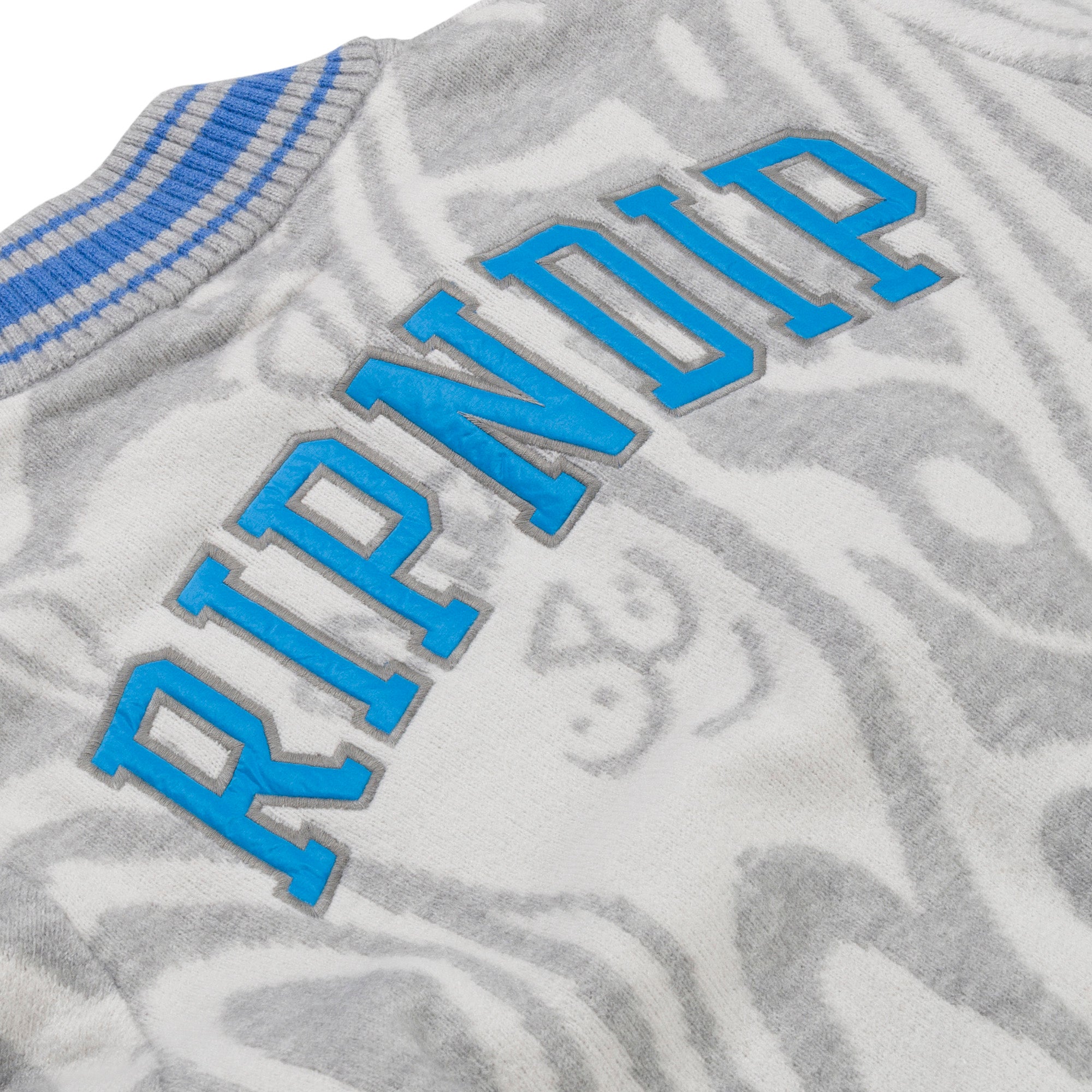 RIPNDIP Hypnotic Team Spirit Knit Cardigan (Grey/Light Blue)