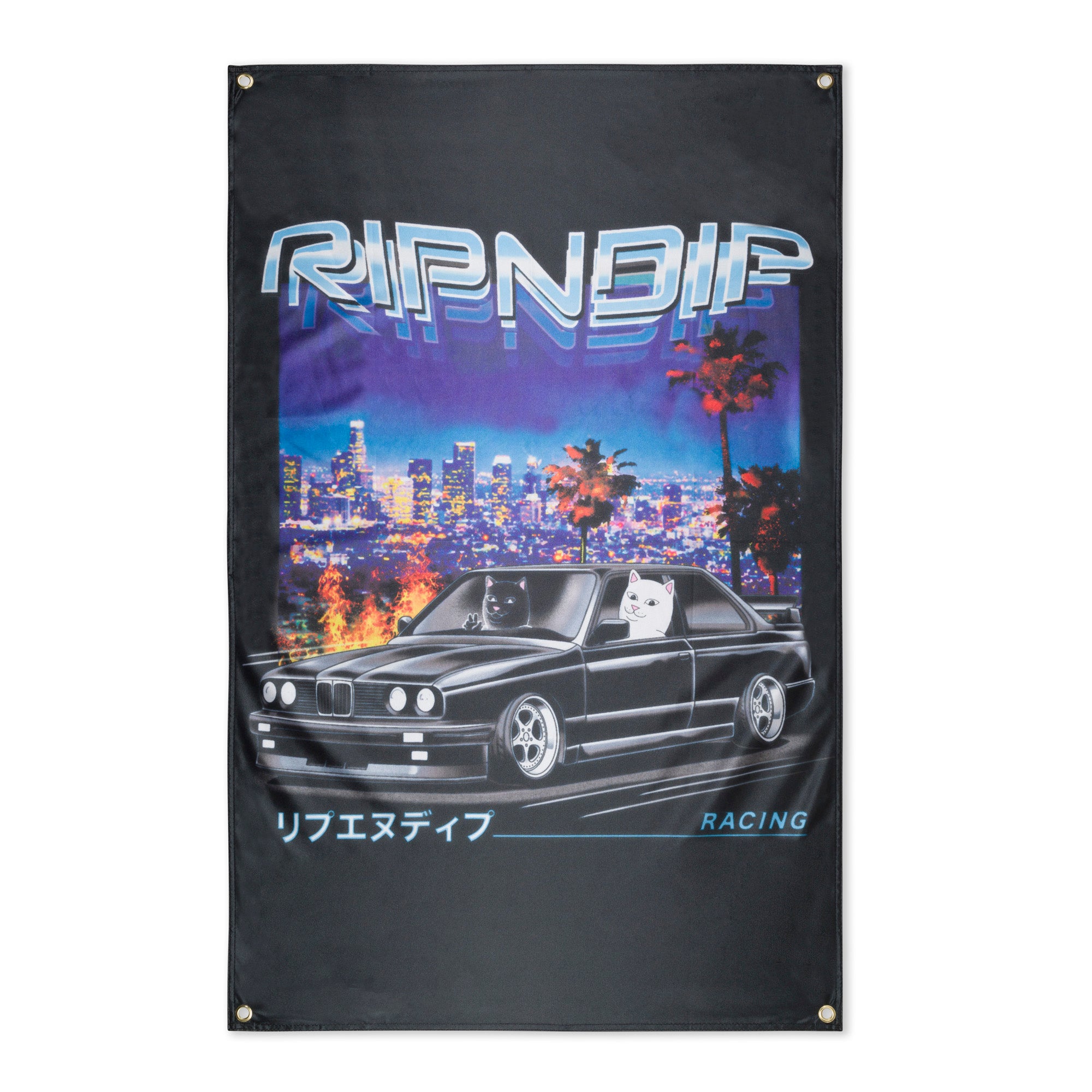 RIPNDIP Vroom Vroom Wall Banner (Black)