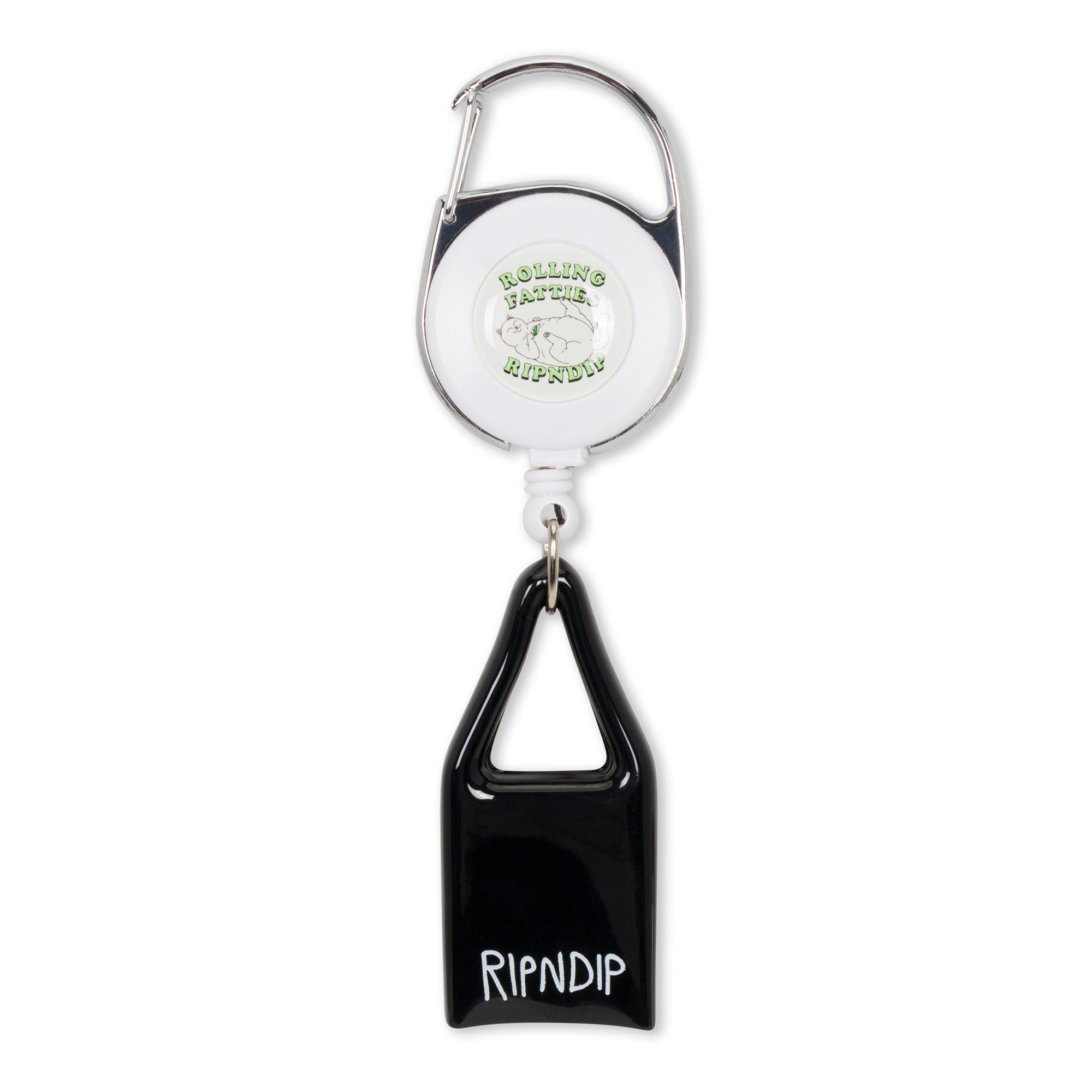 RIPNDIP Rolling Fatties Lighter Leash Keychain (Silver/Black )