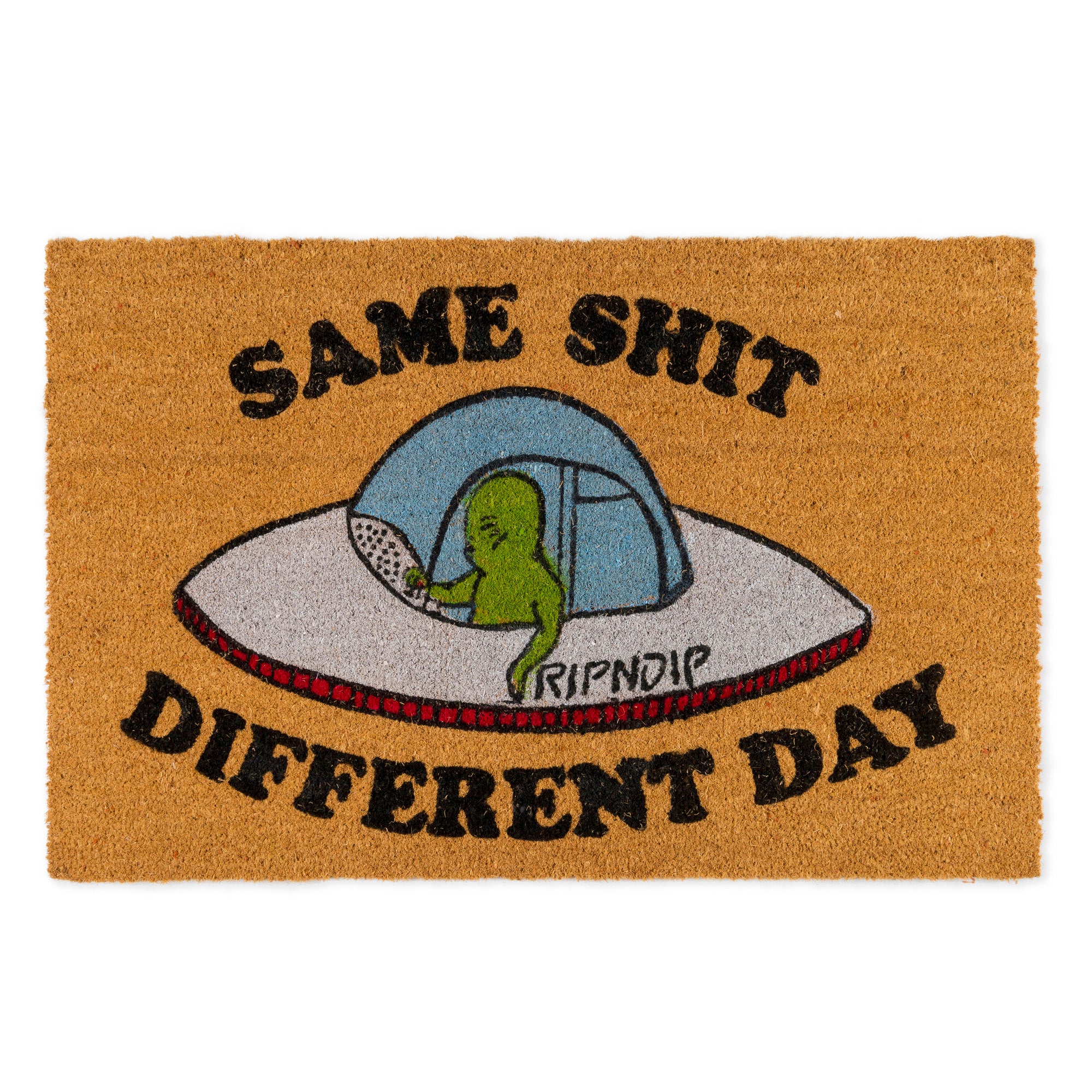 RIPNDIP Same Shit Different Day Door Mat (Brown)