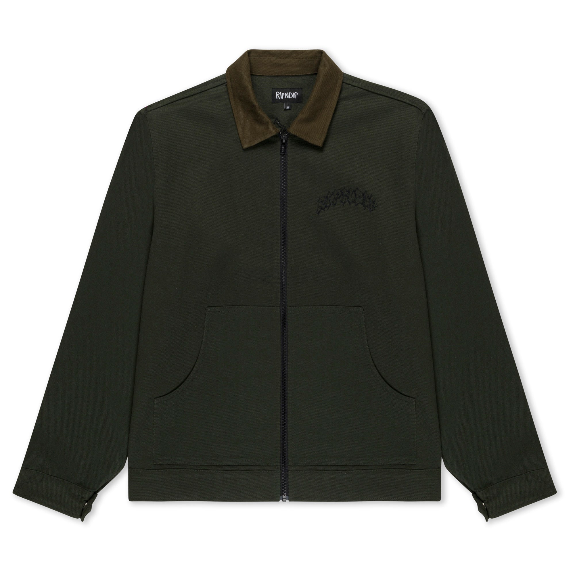 RIPNDIP Mother Nerm Twill Work Jacket (Dark Olive)