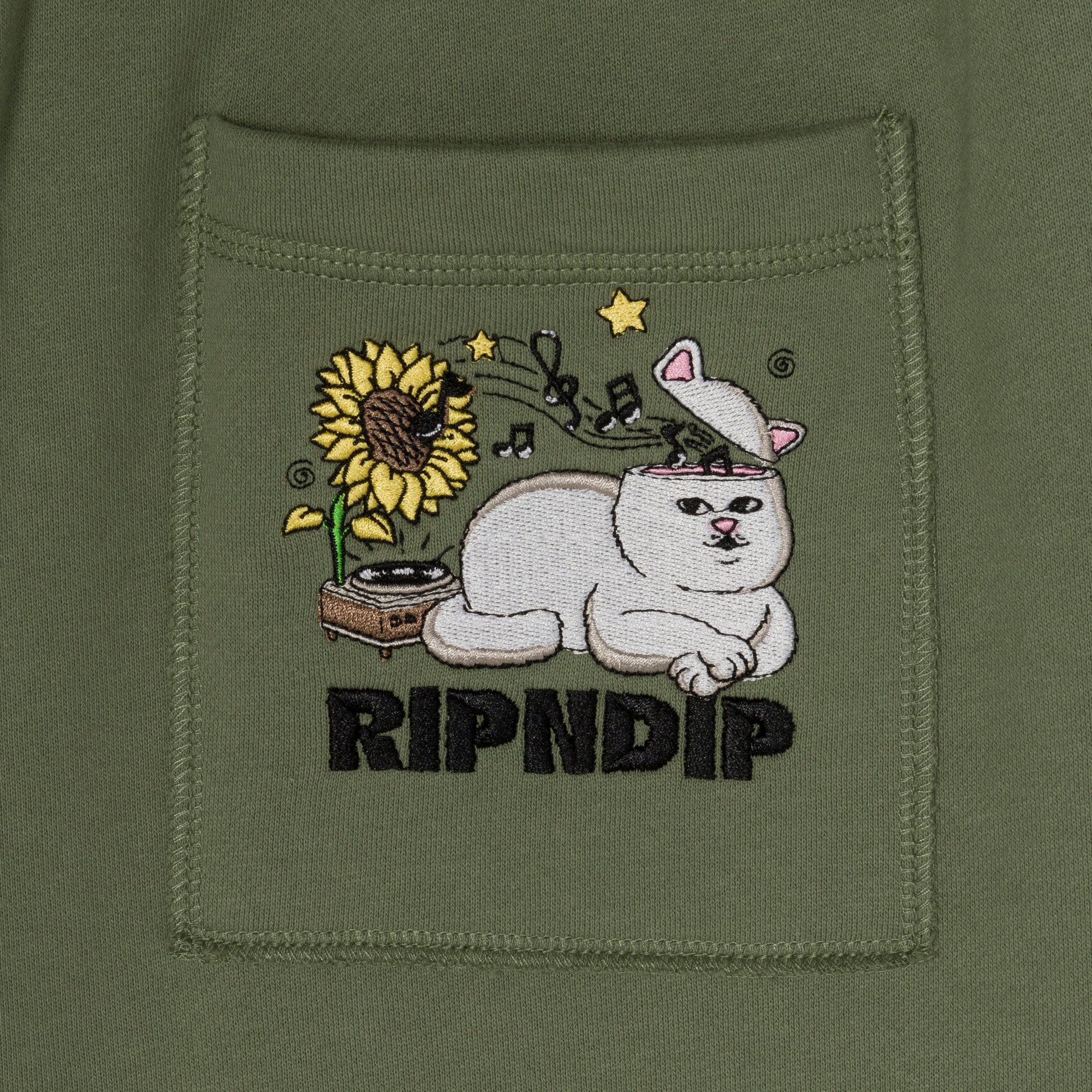 RIPNDIP No Music No Life Sweatpants (Dusty Olive)