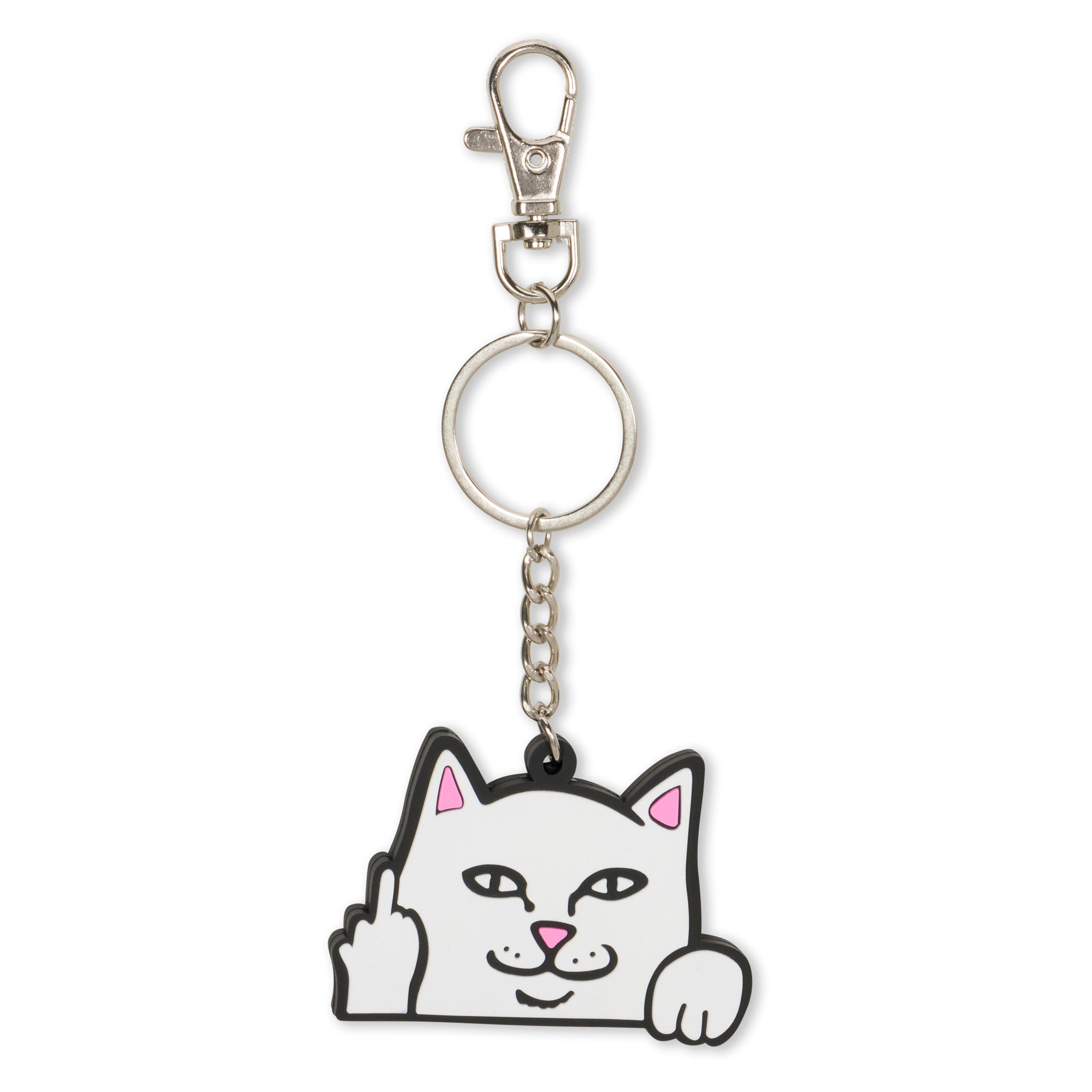 RIPNDIP Lord Nermal Rubber Key Chain (White)