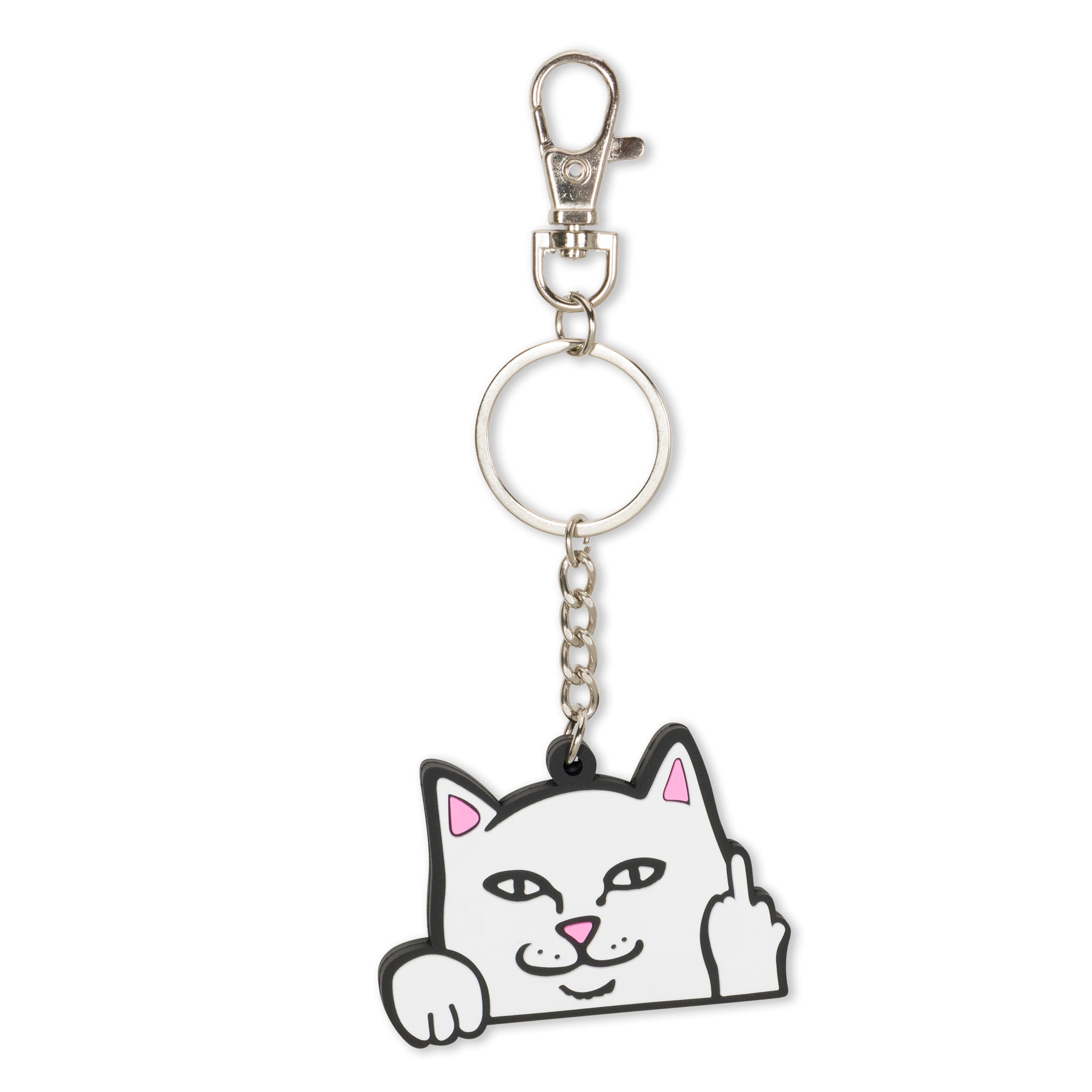 RIPNDIP Lord Nermal Rubber Key Chain (White)