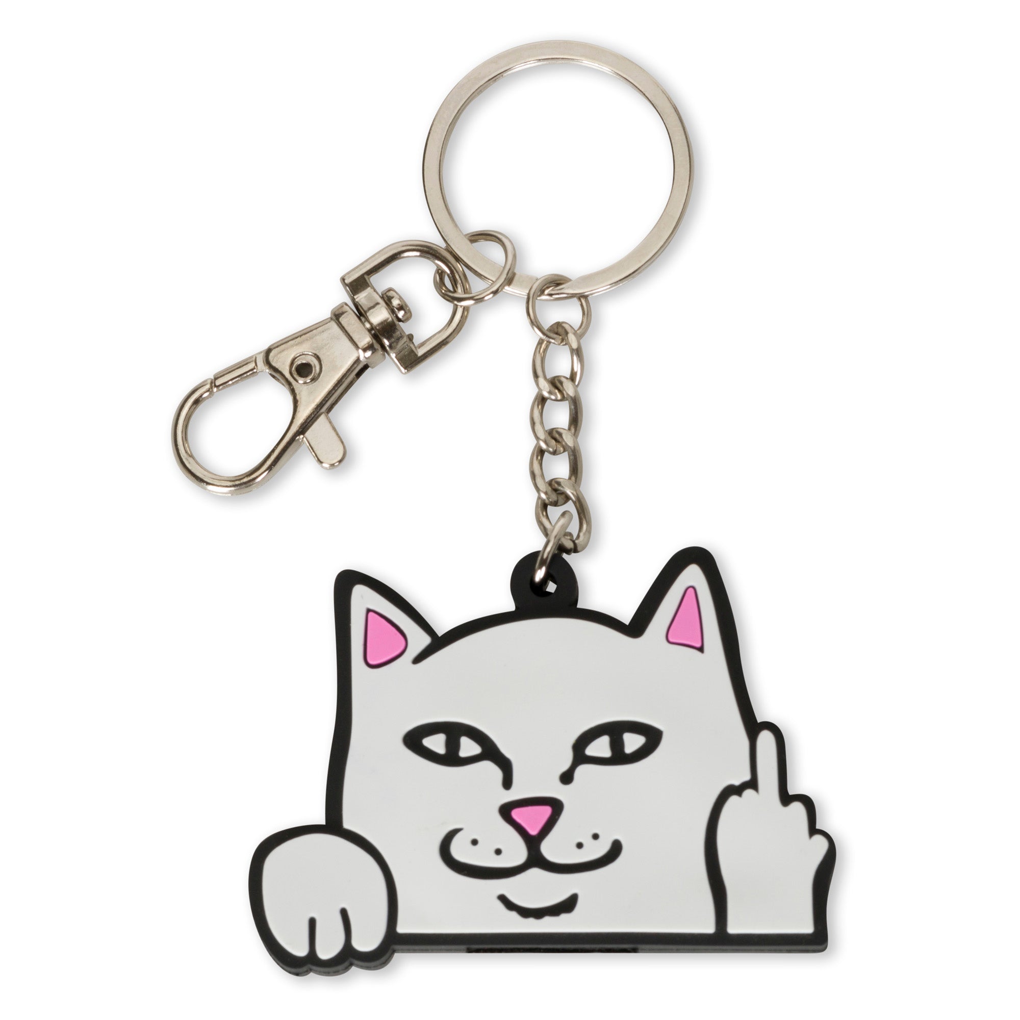 RIPNDIP Lord Nermal Rubber Key Chain (White)