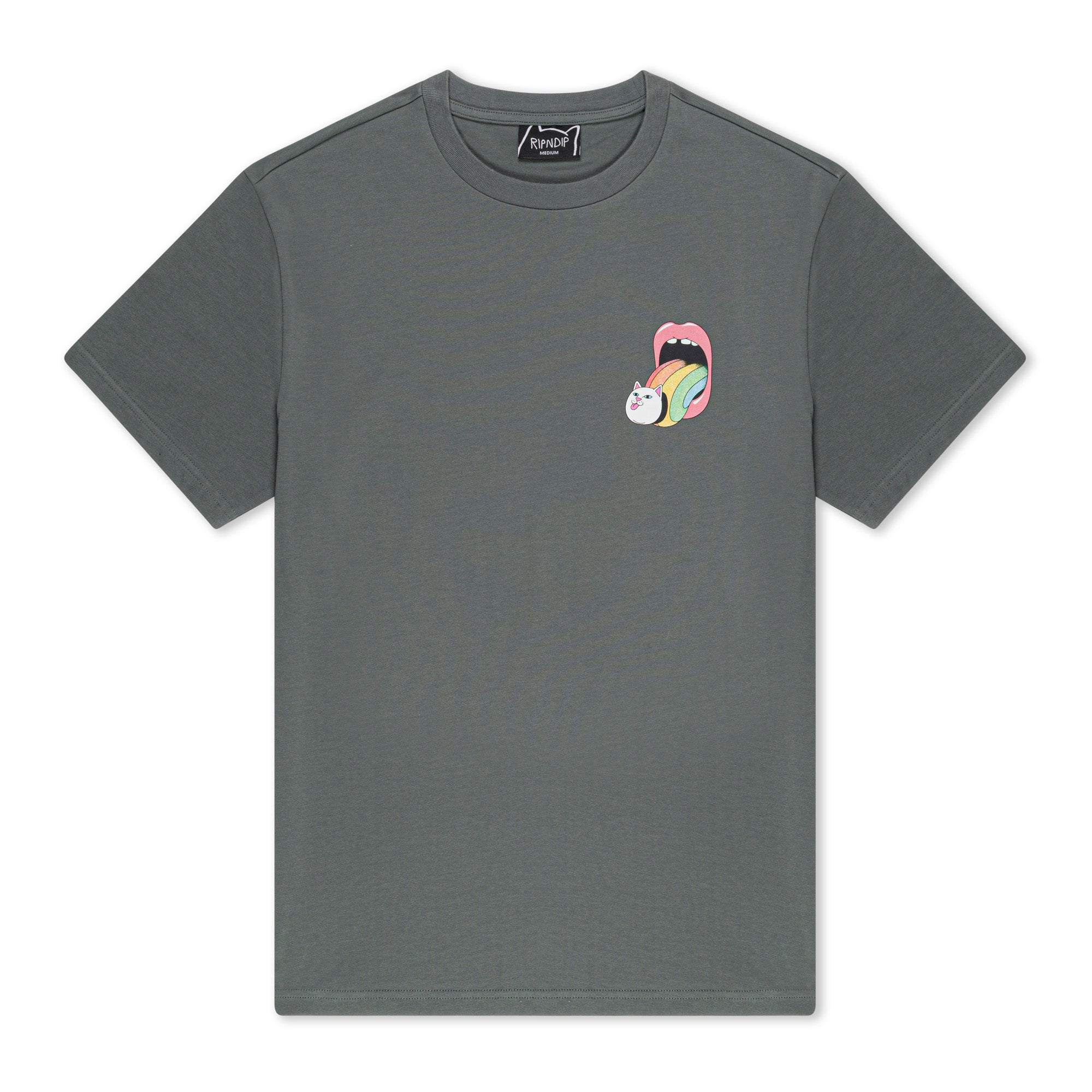 RIPNDIP Lick Me Tee (Charcoal) 8.8oz