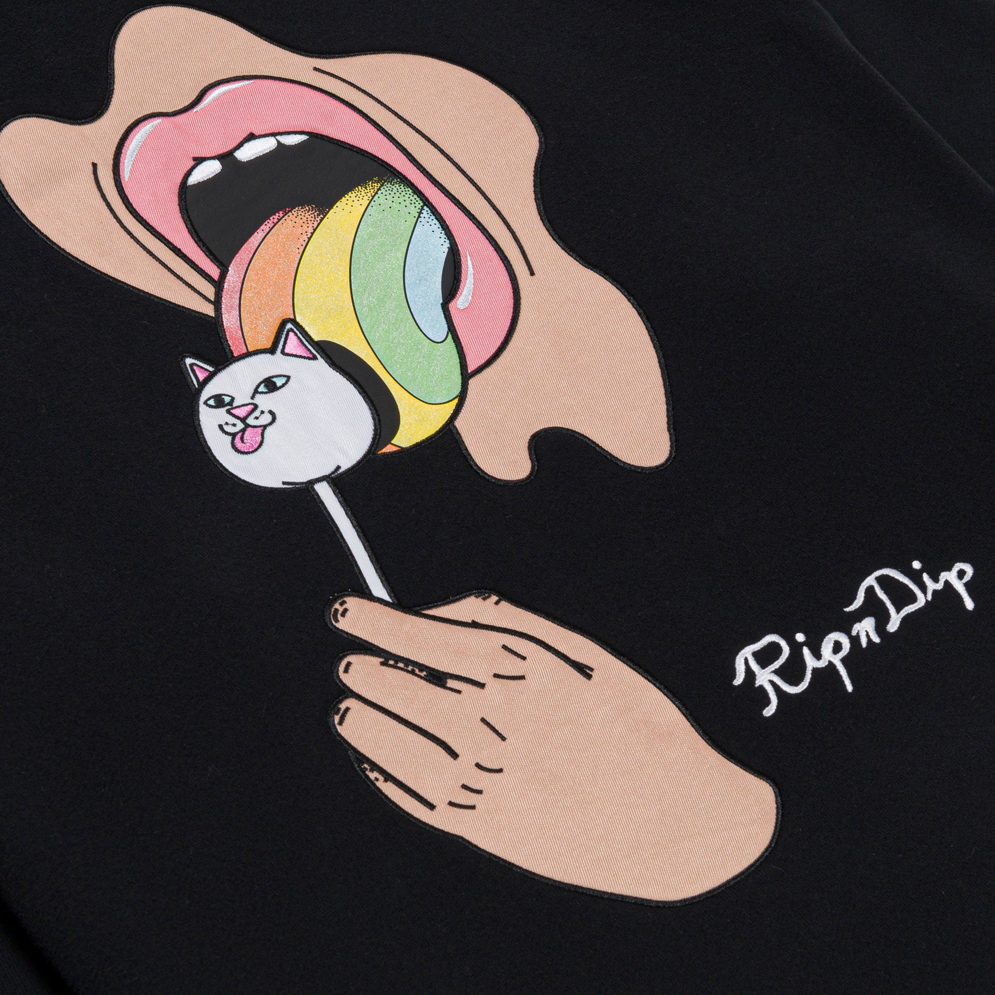 RIPNDIP Lick Me Hoodie (Black) 17.6oz