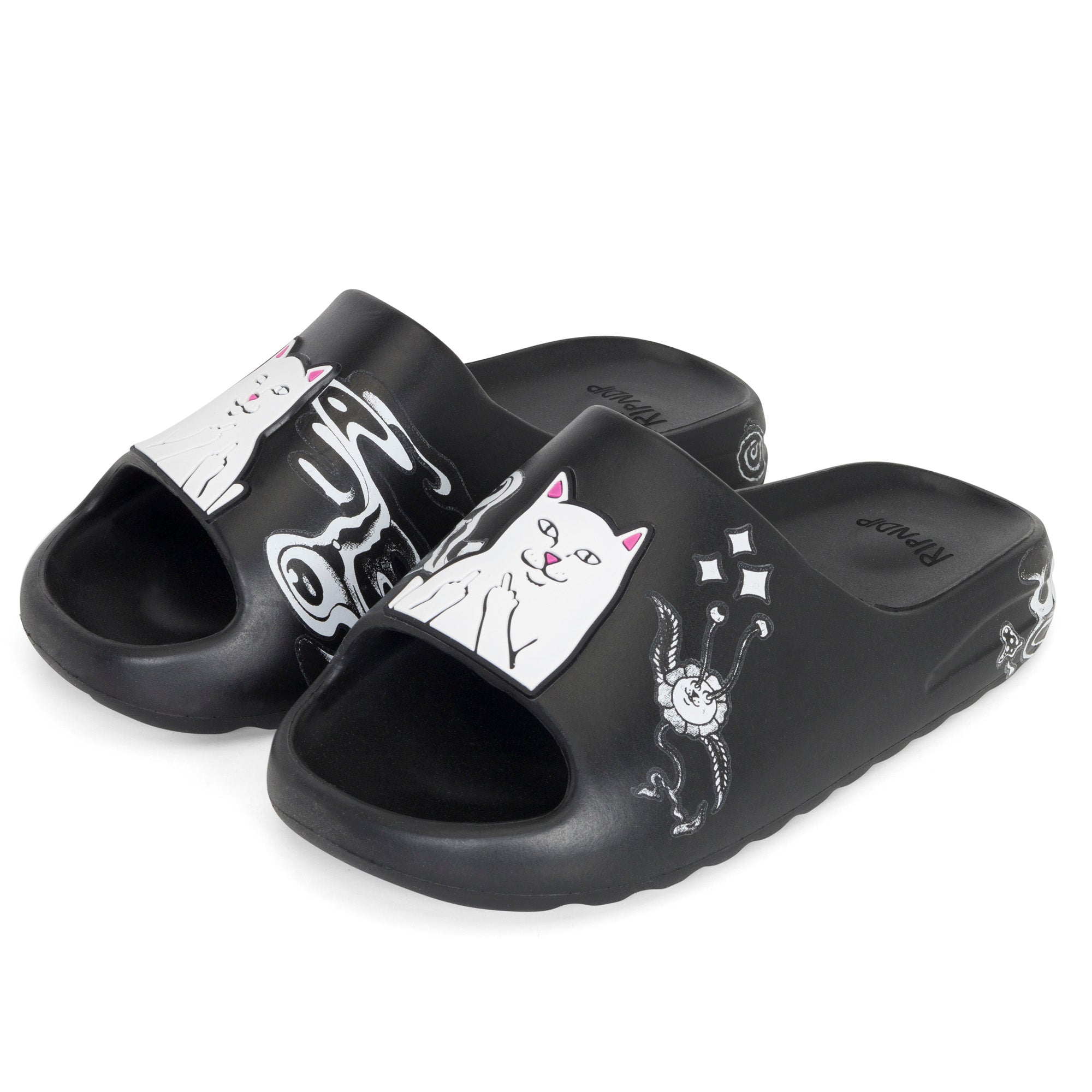 RIPNDIP Space Walk Cloud Slides (Black)