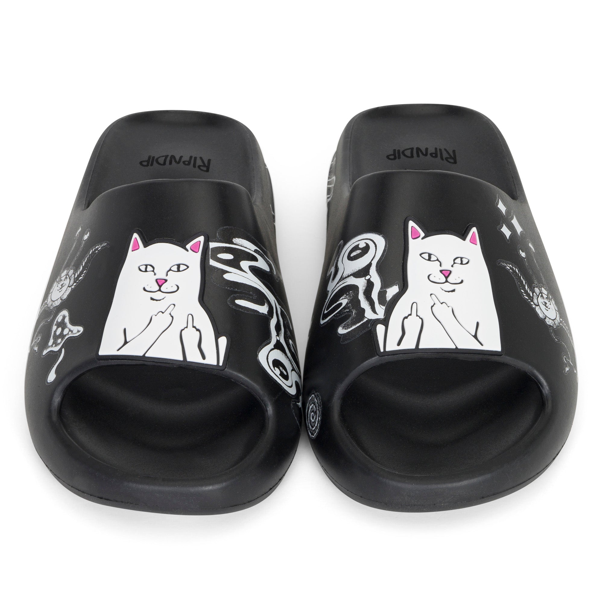 RIPNDIP Space Walk Cloud Slides (Black)