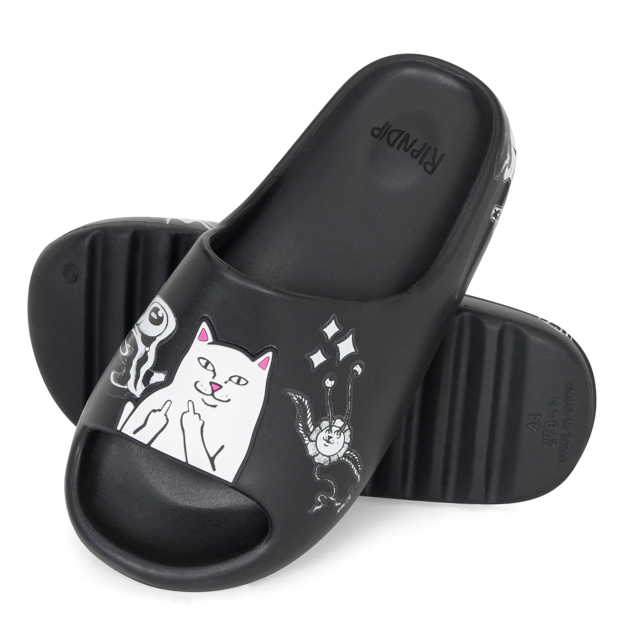 RIPNDIP Space Walk Cloud Slides (Black)