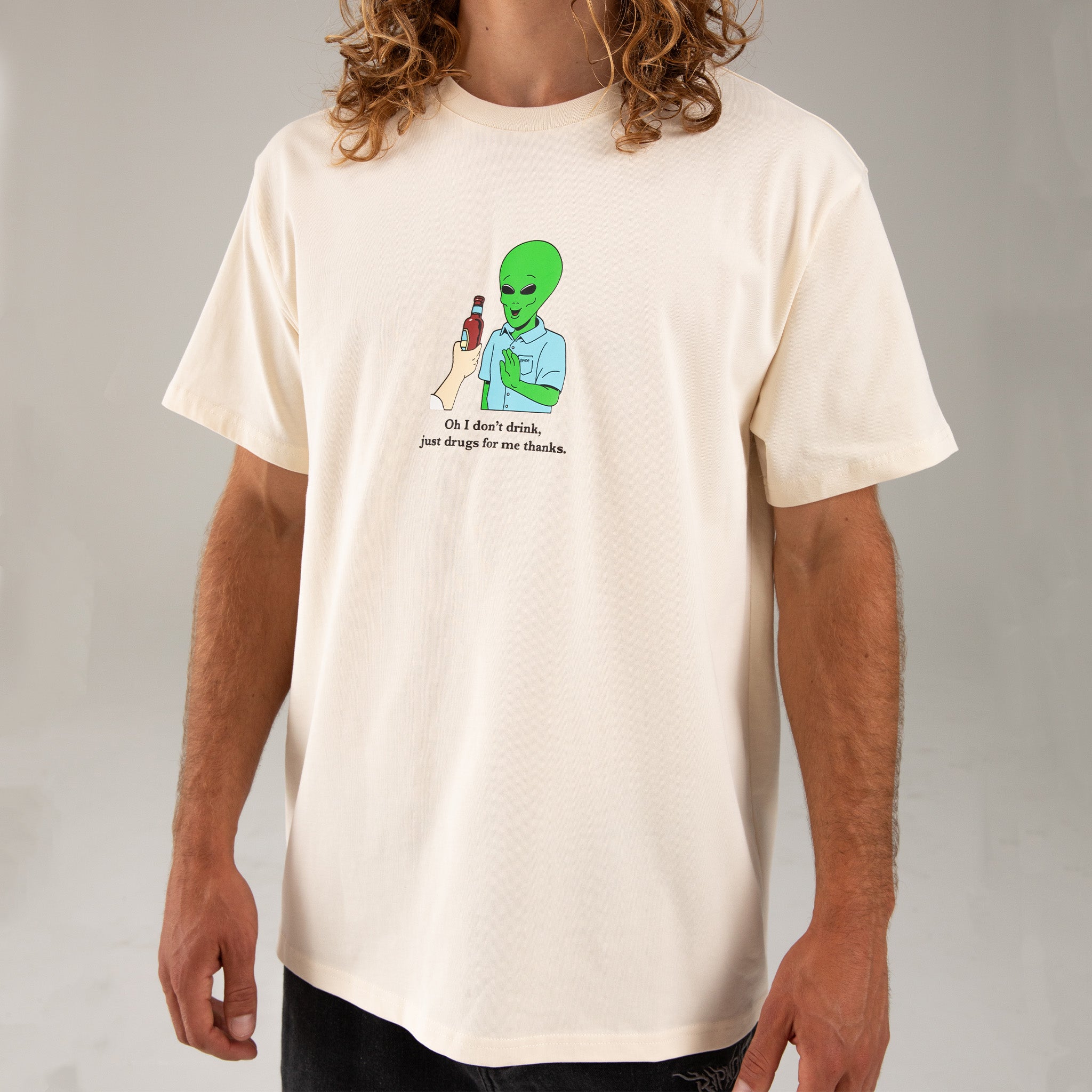 RIPNDIP I Don't Drink Tee (Natural)