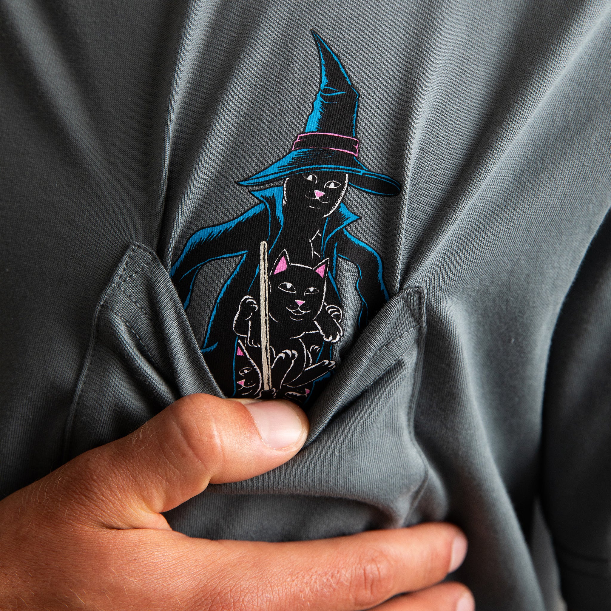 RIPNDIP Jermie Witch Pocket Tee (Charcoal)