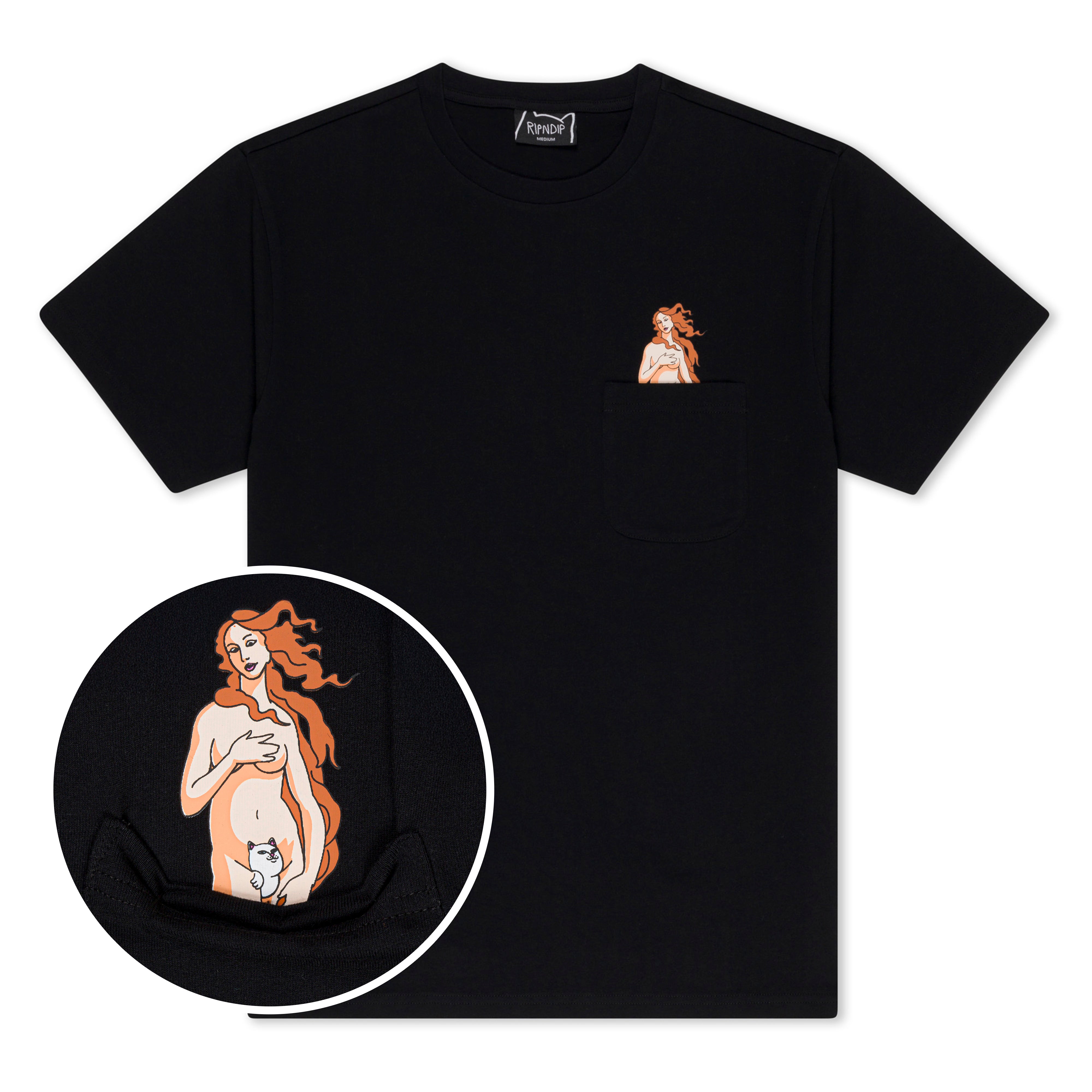 RIPNDIP Artemis Pocket Tee (Black) 7.5oz