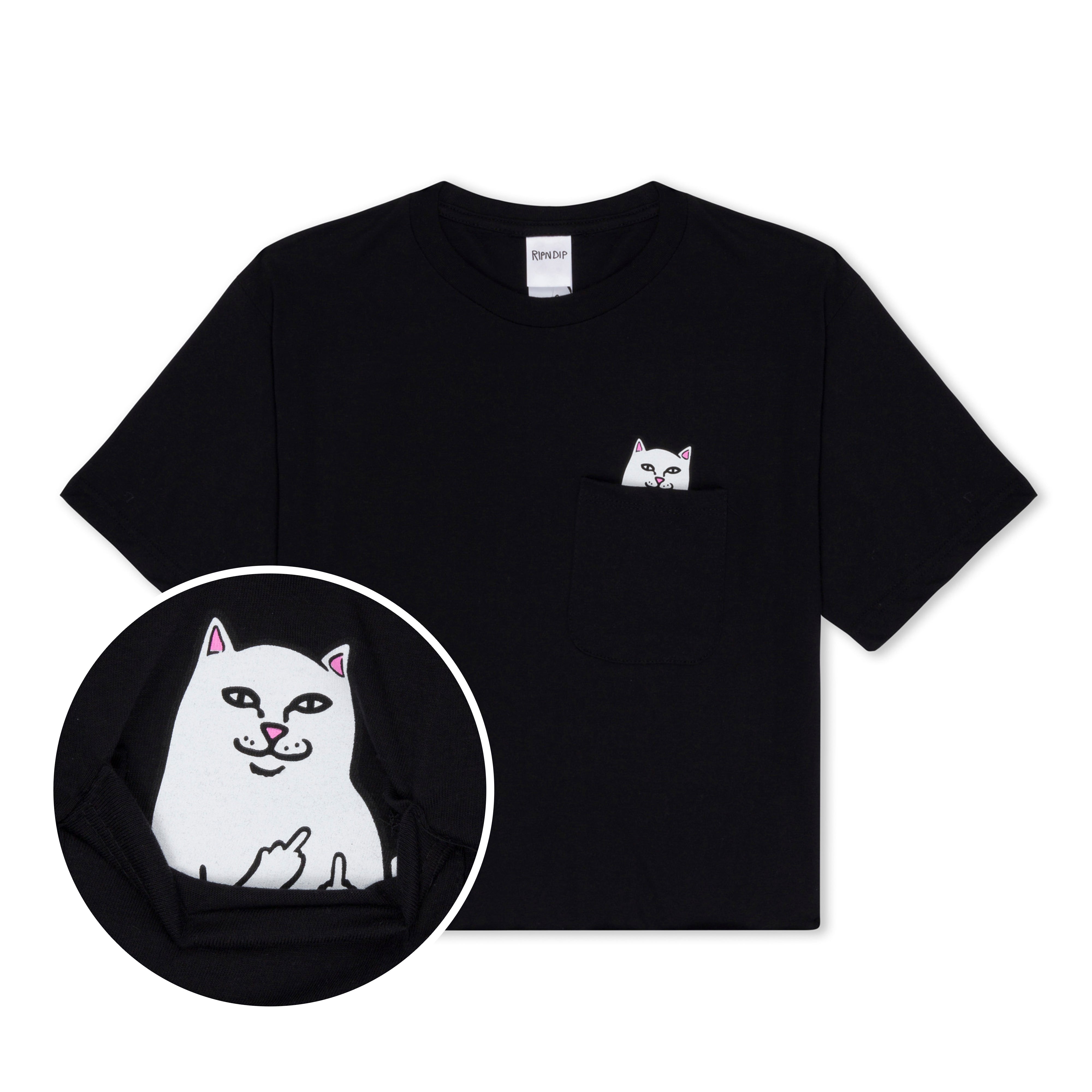 RIPNDIP Lord Nermal Cropped Pocket Tee (Black)