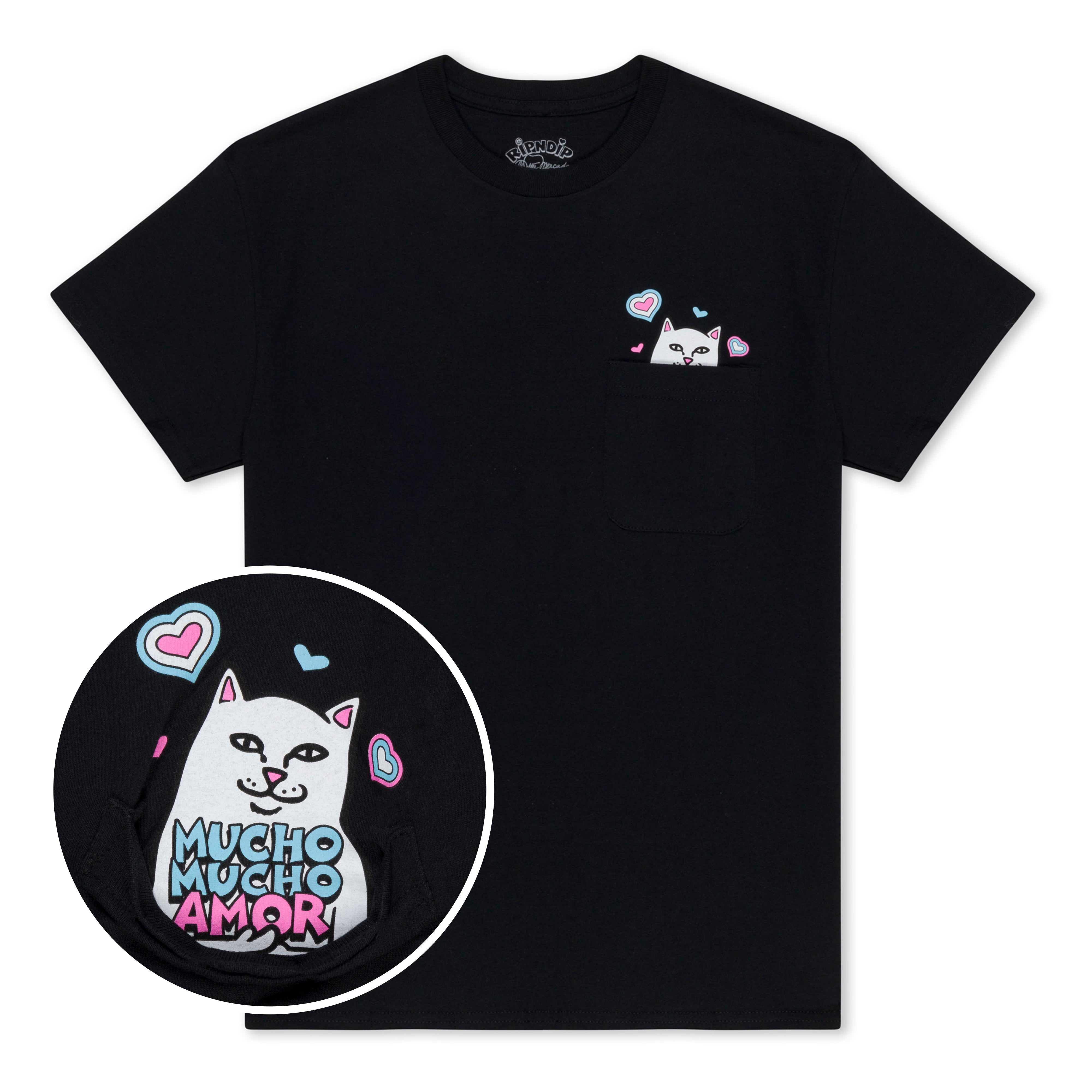 RIPNDIP Lord Nermal Amor Pocket Tee (Black)