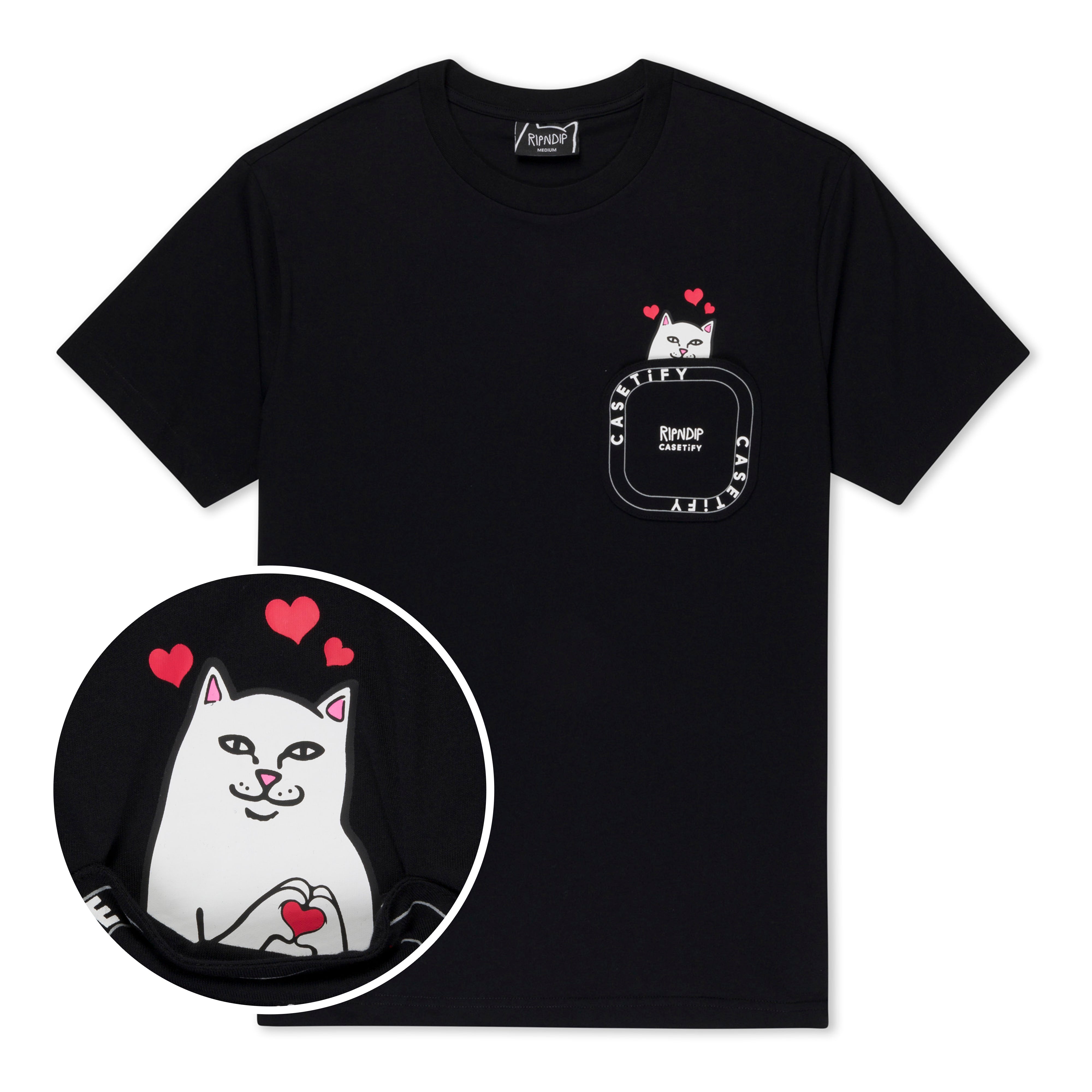 Casetify x Ripndip Nermal Loves Pocket Tee (Black)