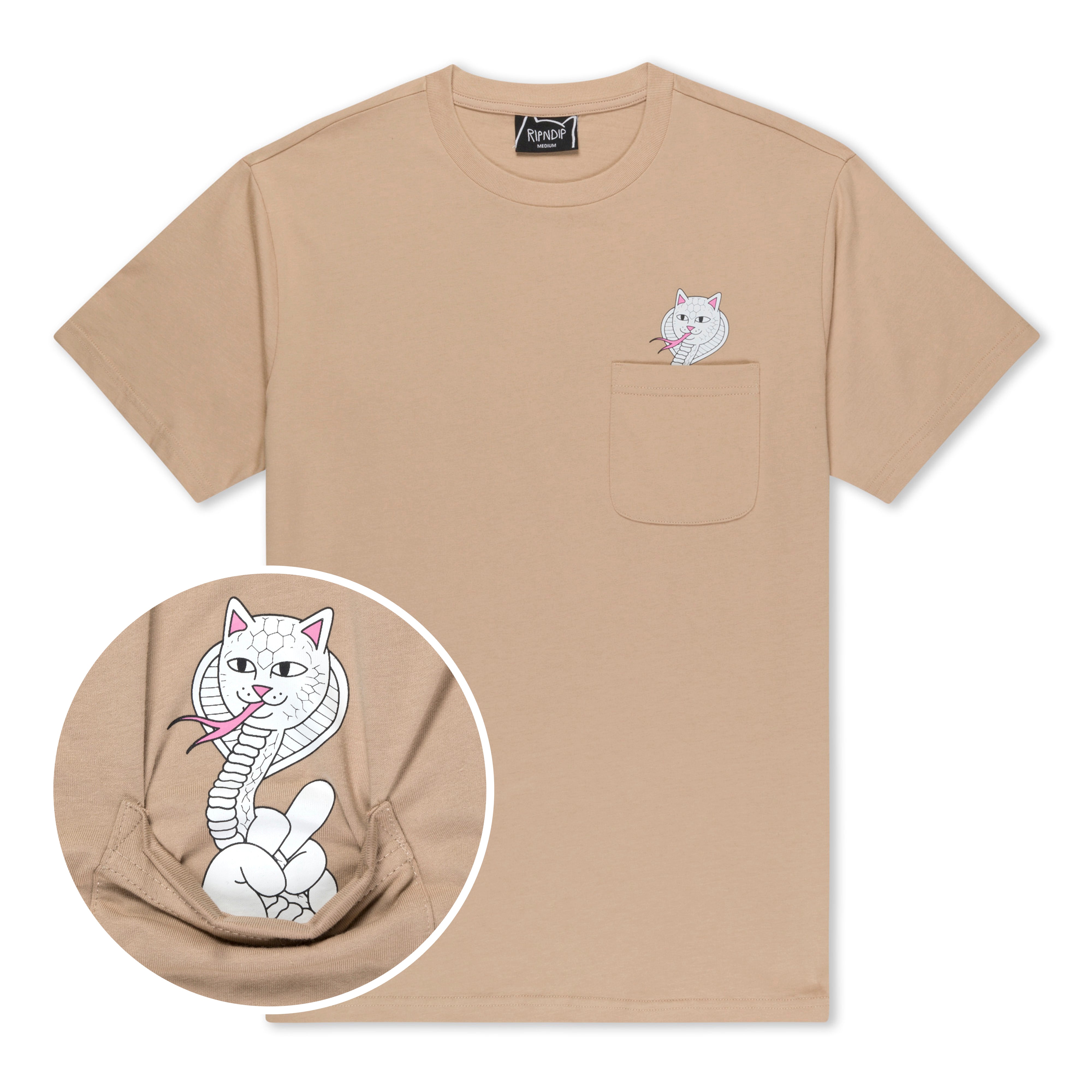 RIPNDIP Cobra Nerm Pocket Tee (Almond)