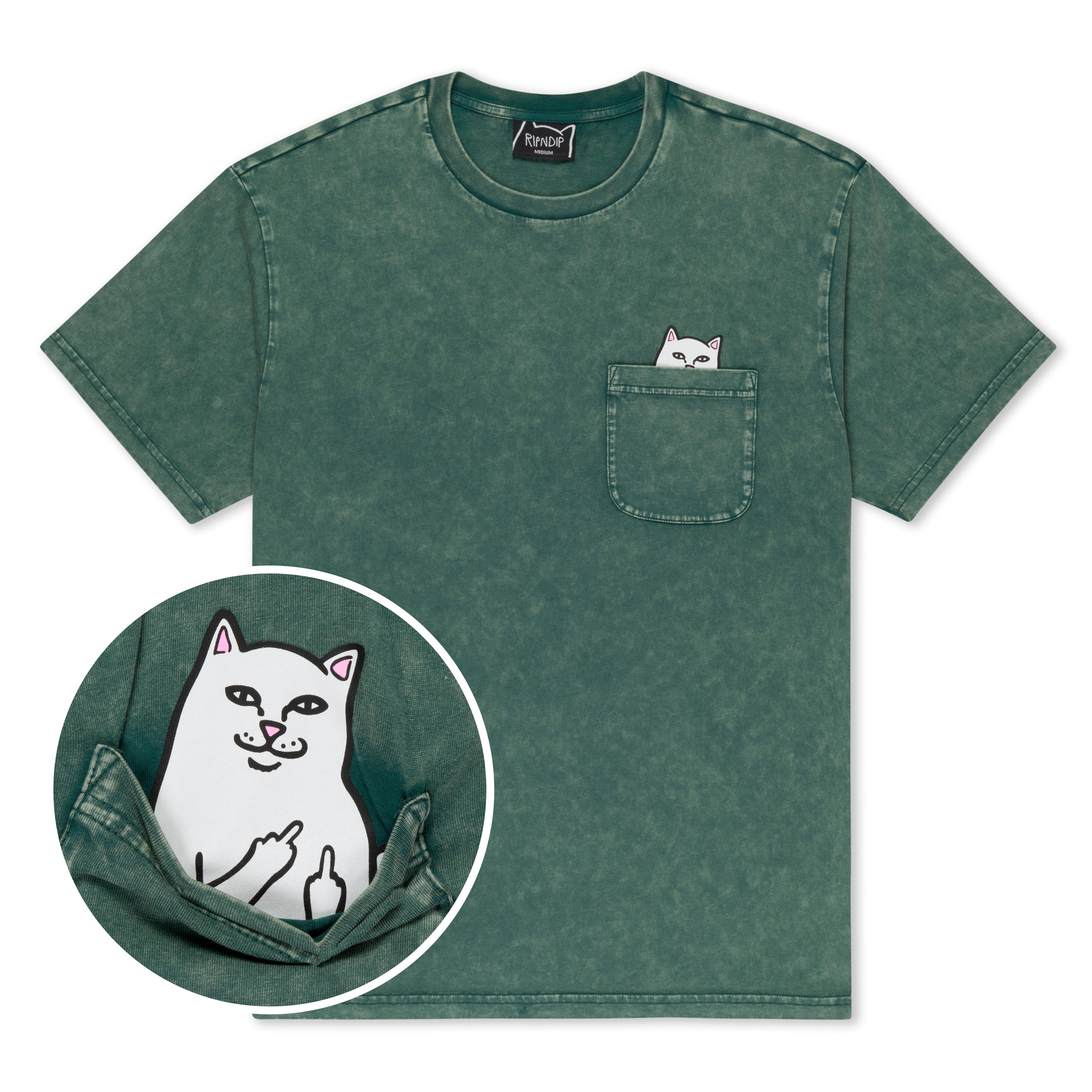 RIPNDIP Lord Nermal Pocket Tee (Hunter Mineral Wash)