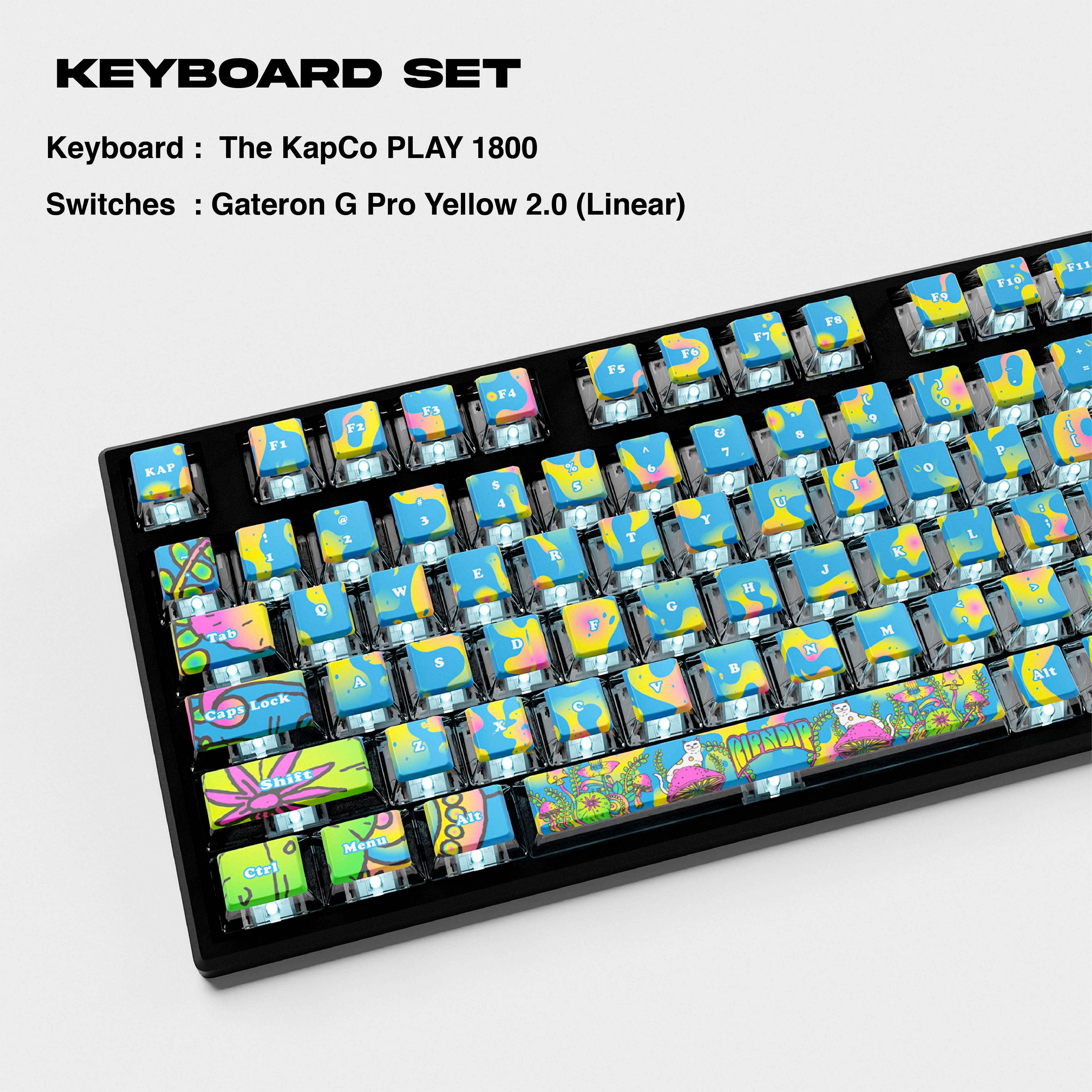 RIPNDIP Psychedelic Keyboard Set (Asst)