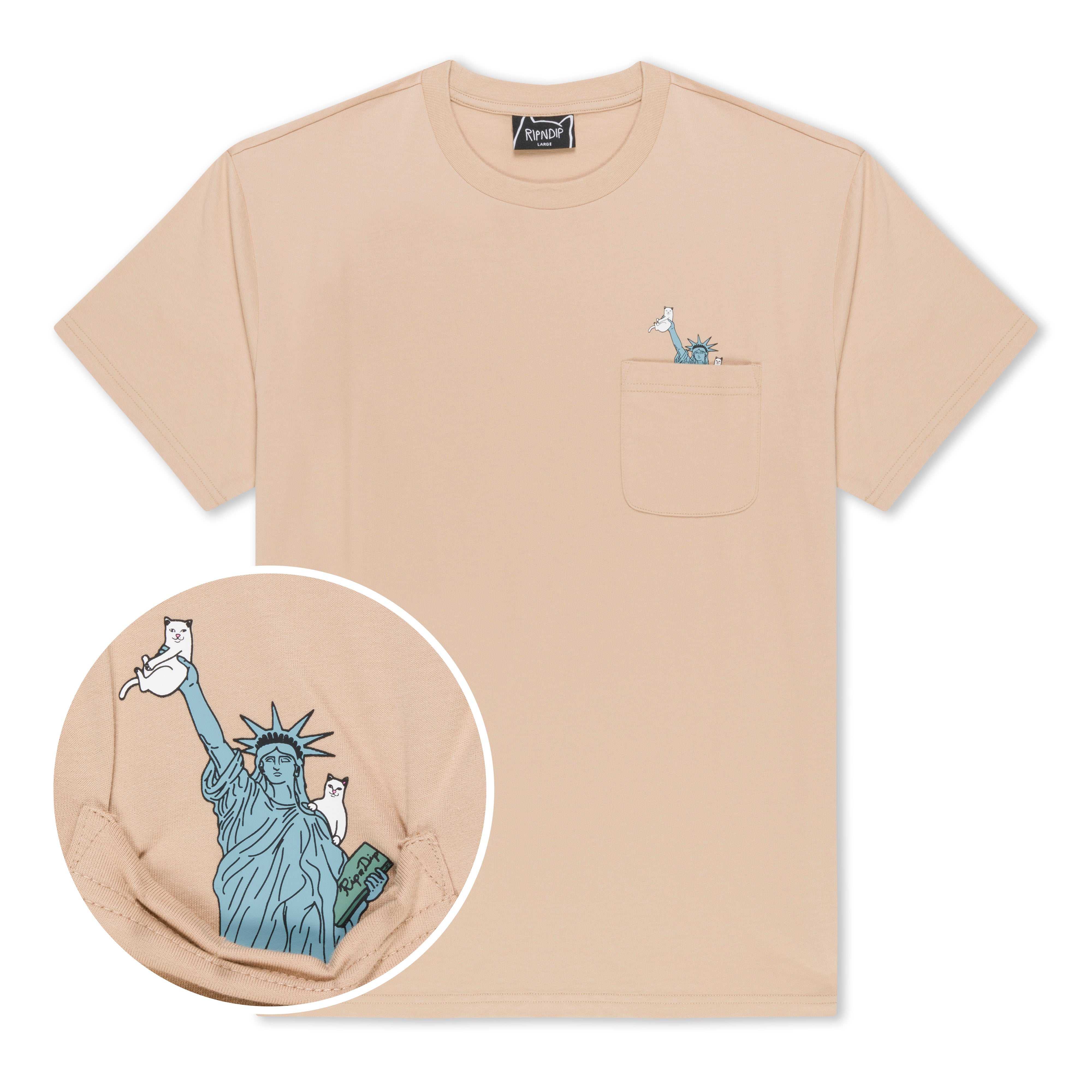 RIPNDIP Liberty Pocket Tee (Almond)