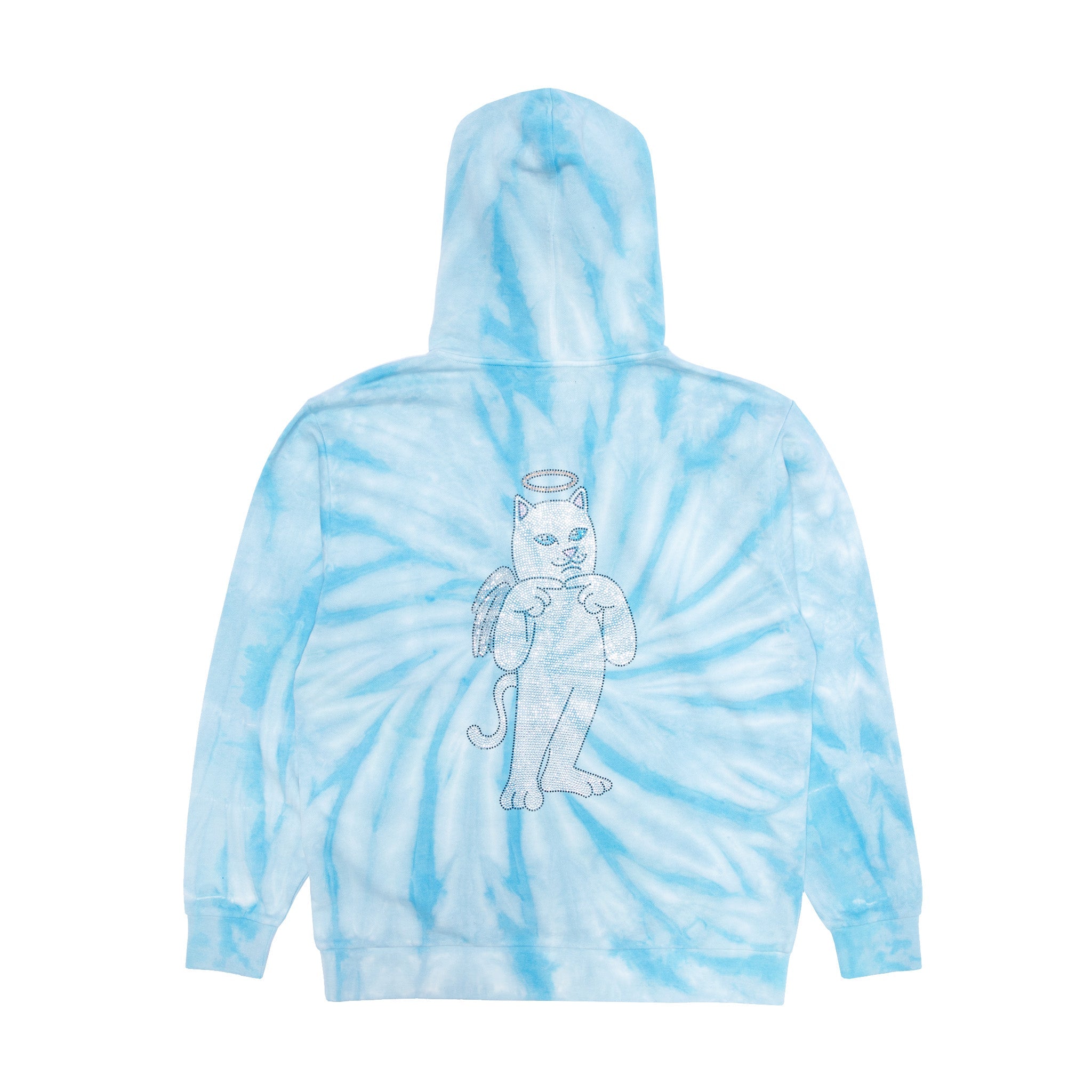 RIPNDIP Sent From Heaven Hoodie (Light Blue Spiral Dye)