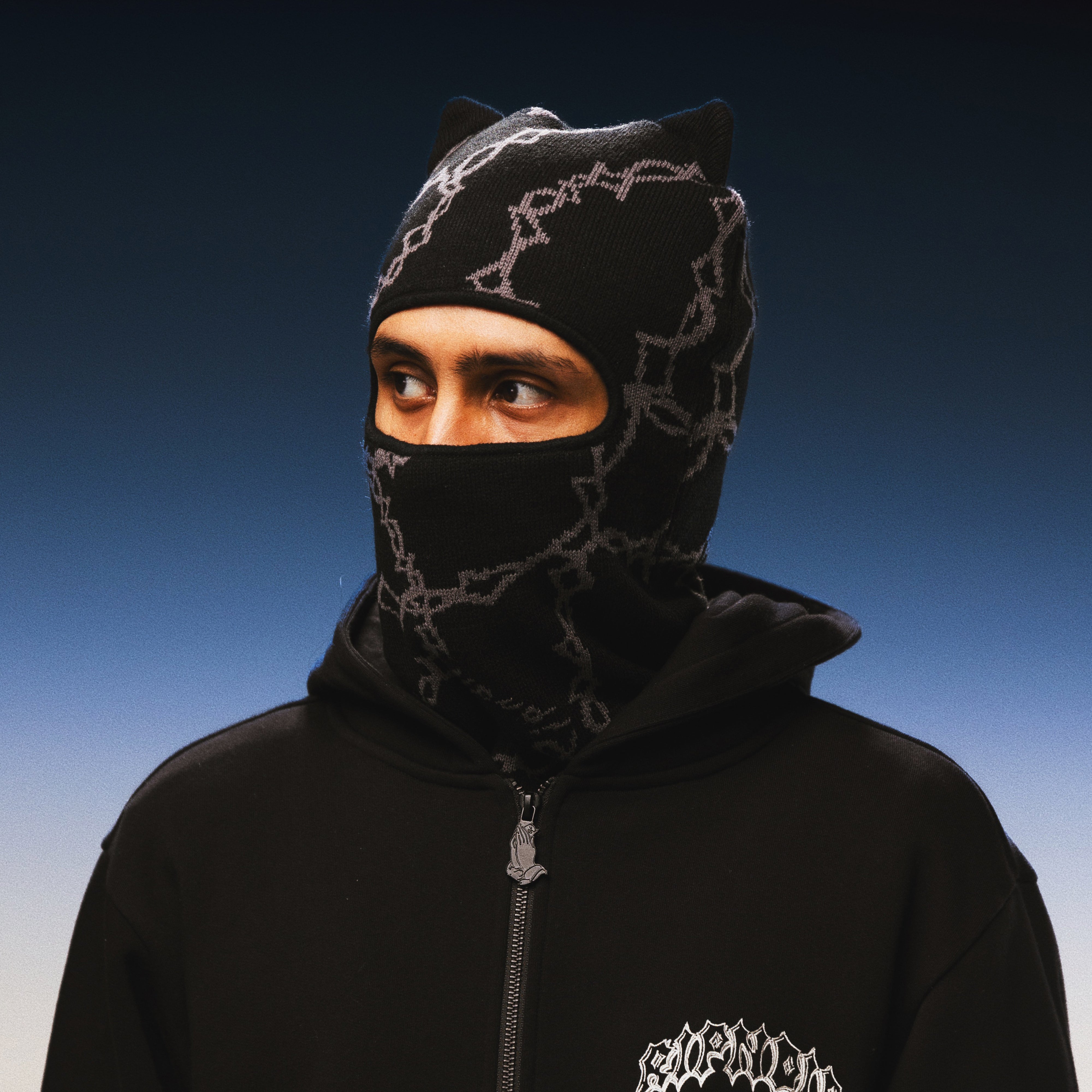 RIPNDIP Kitty Ear Wired Balaclava (Black)