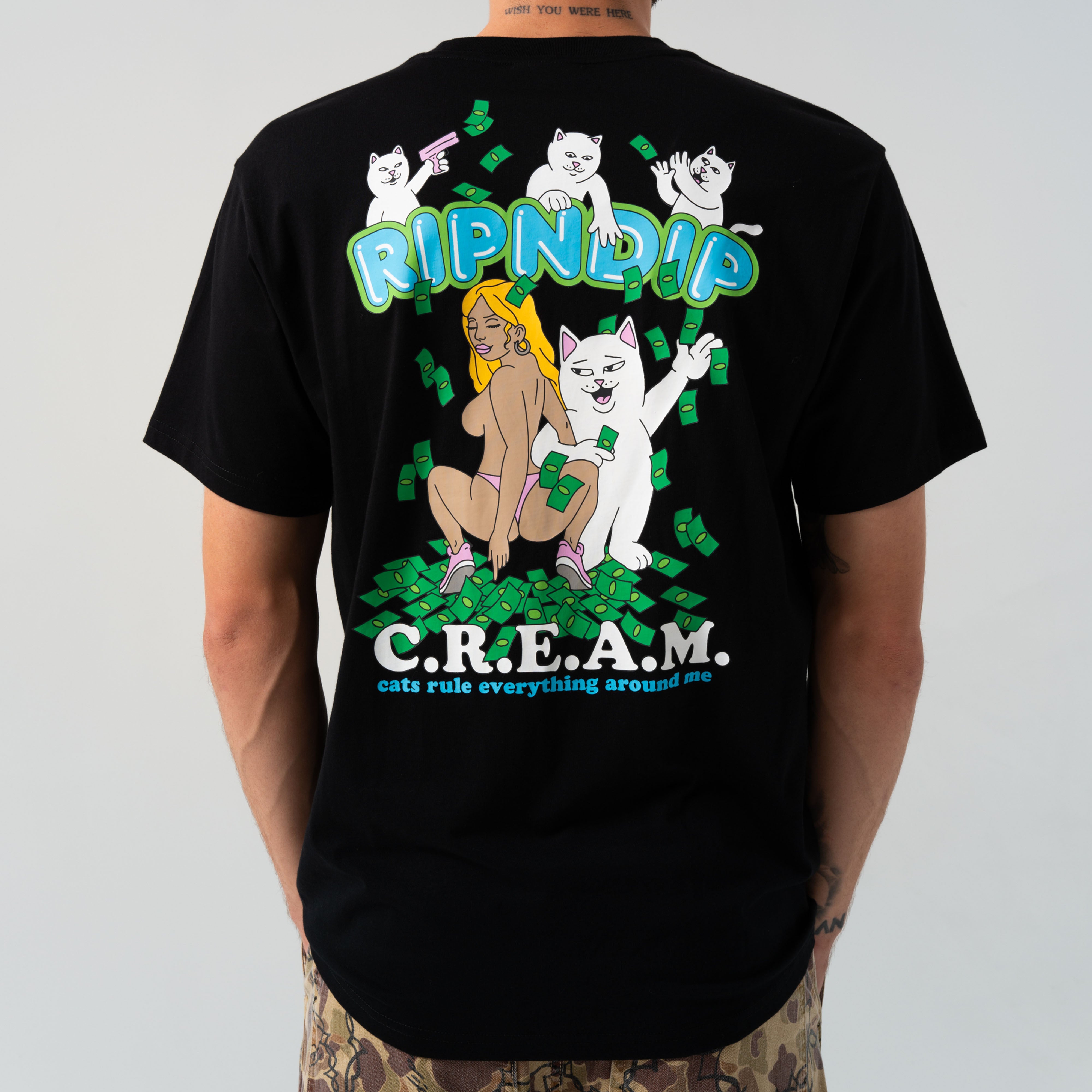 RIPNDIP Club Cream Tee (Black)