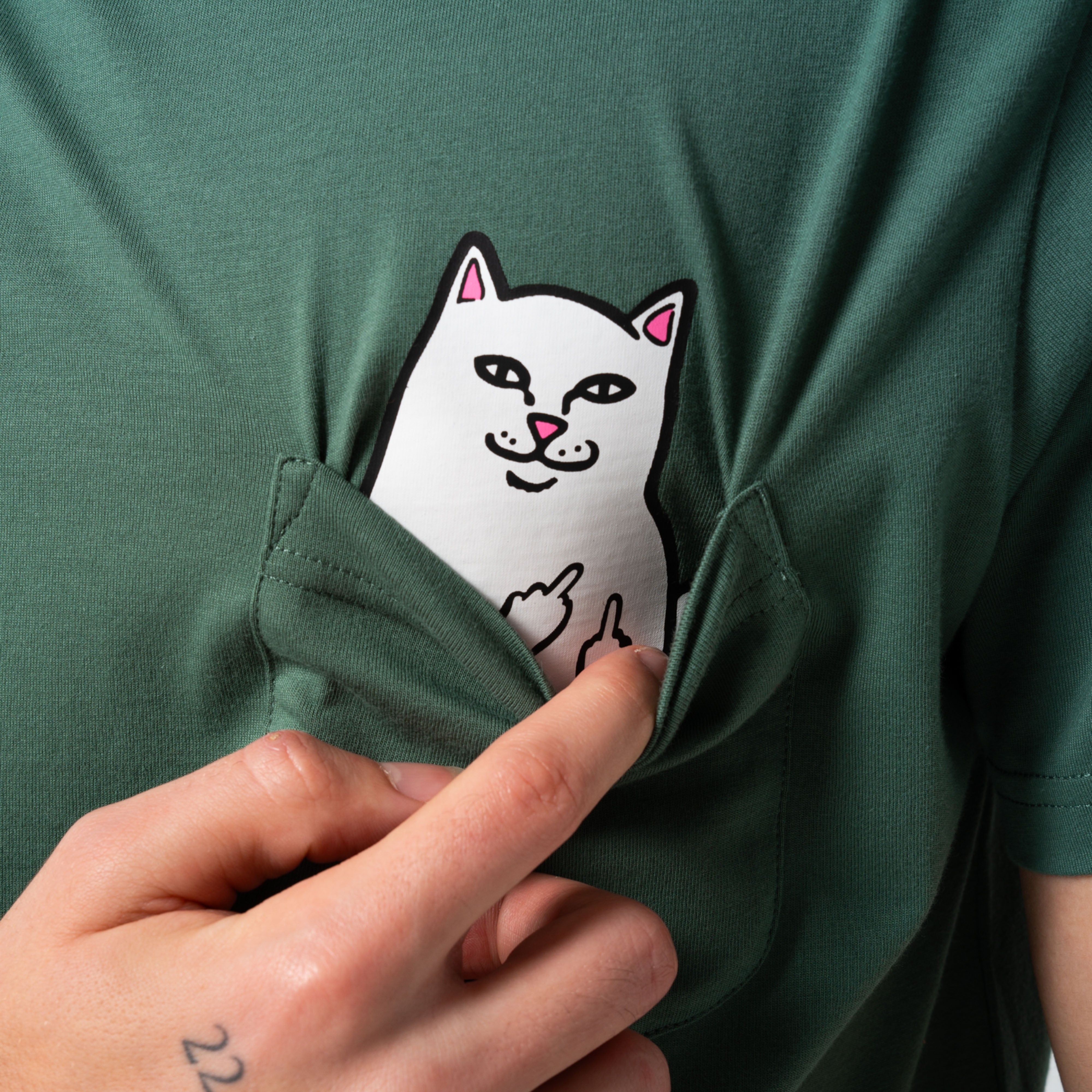 RIPNDIP Lord Nermal Pocket Tee (Dark Olive)