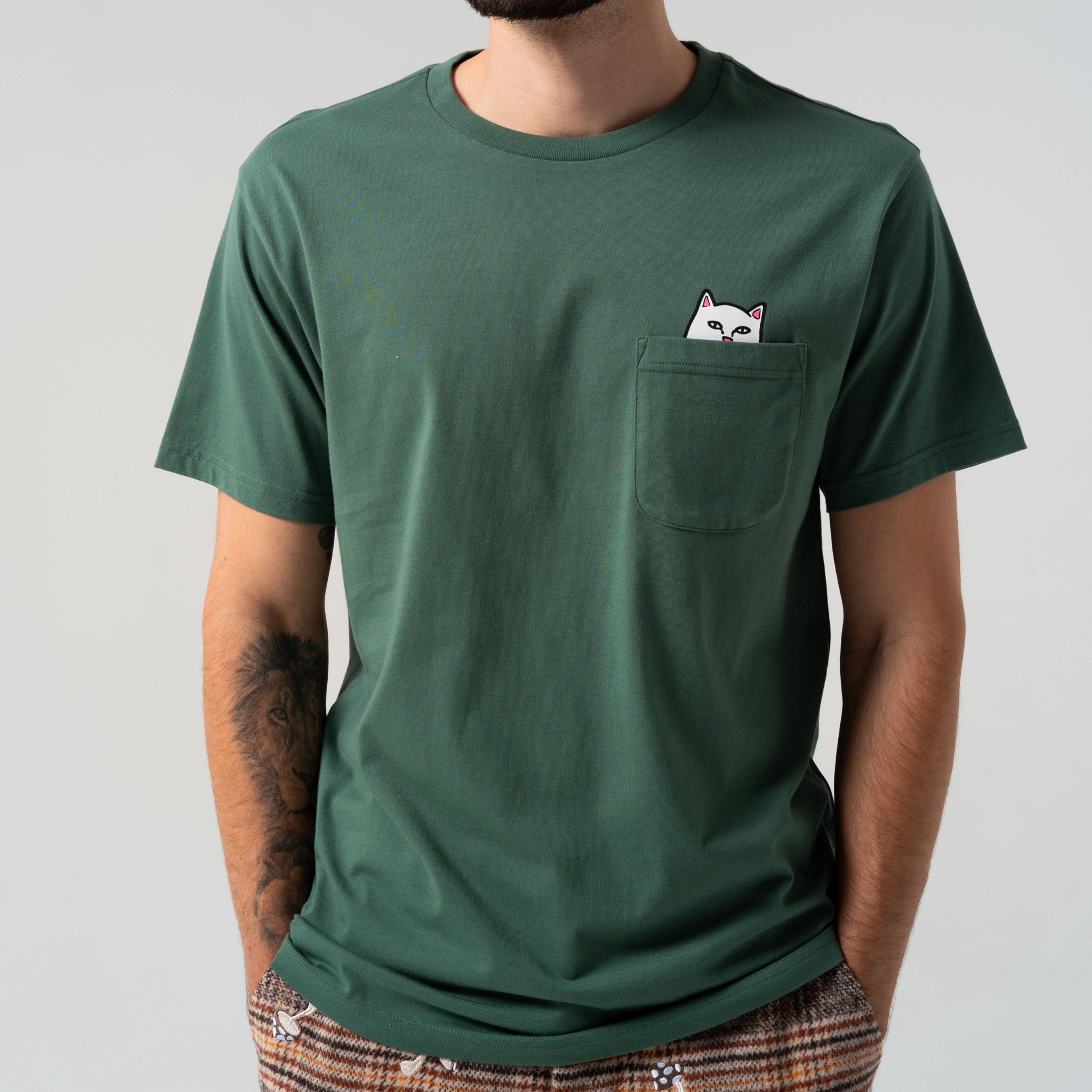 RIPNDIP Lord Nermal Pocket Tee (Dark Olive)